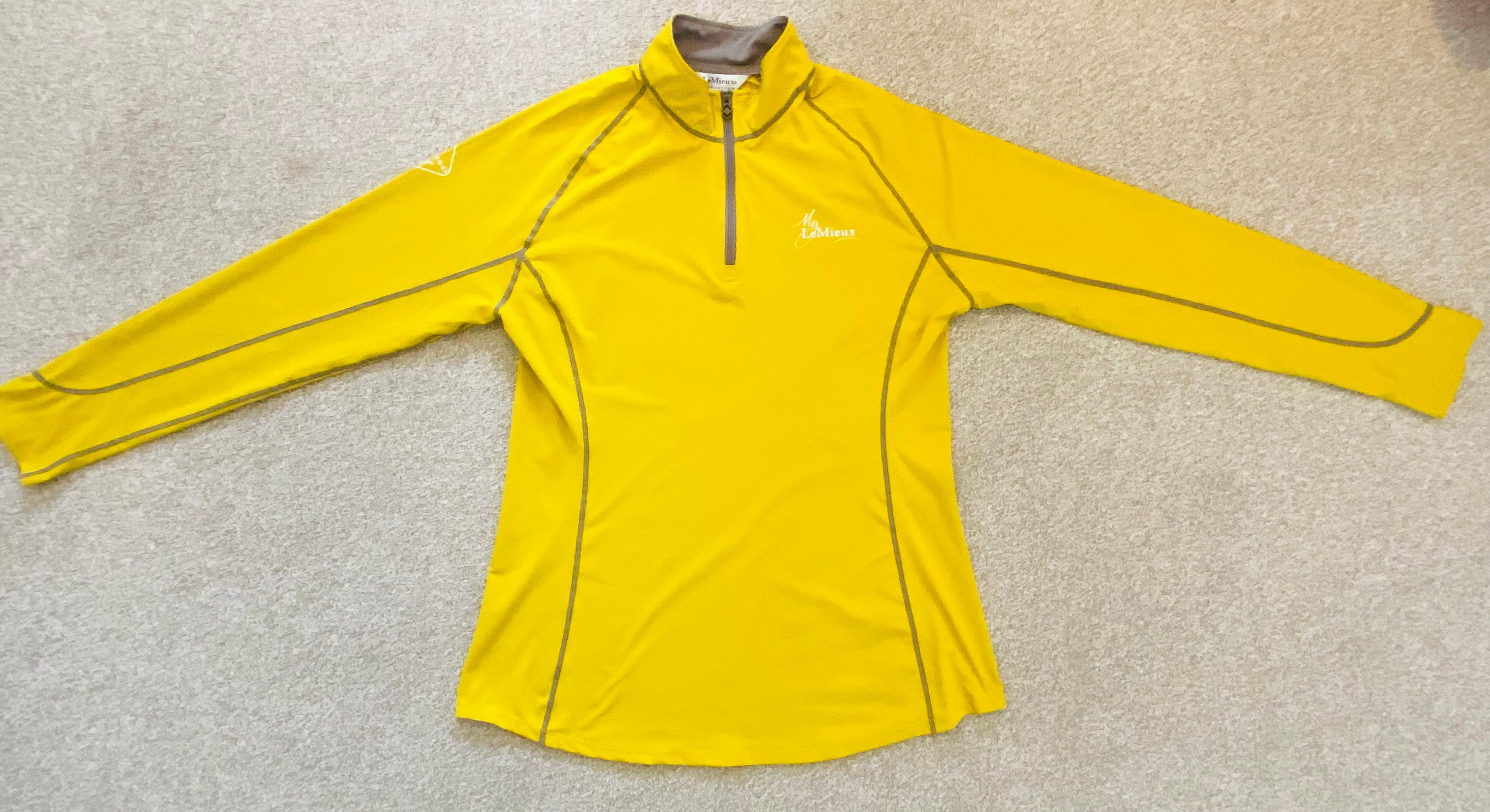 LeMieux My LeMieux Base Layer XL Yellow Technical Riding Top