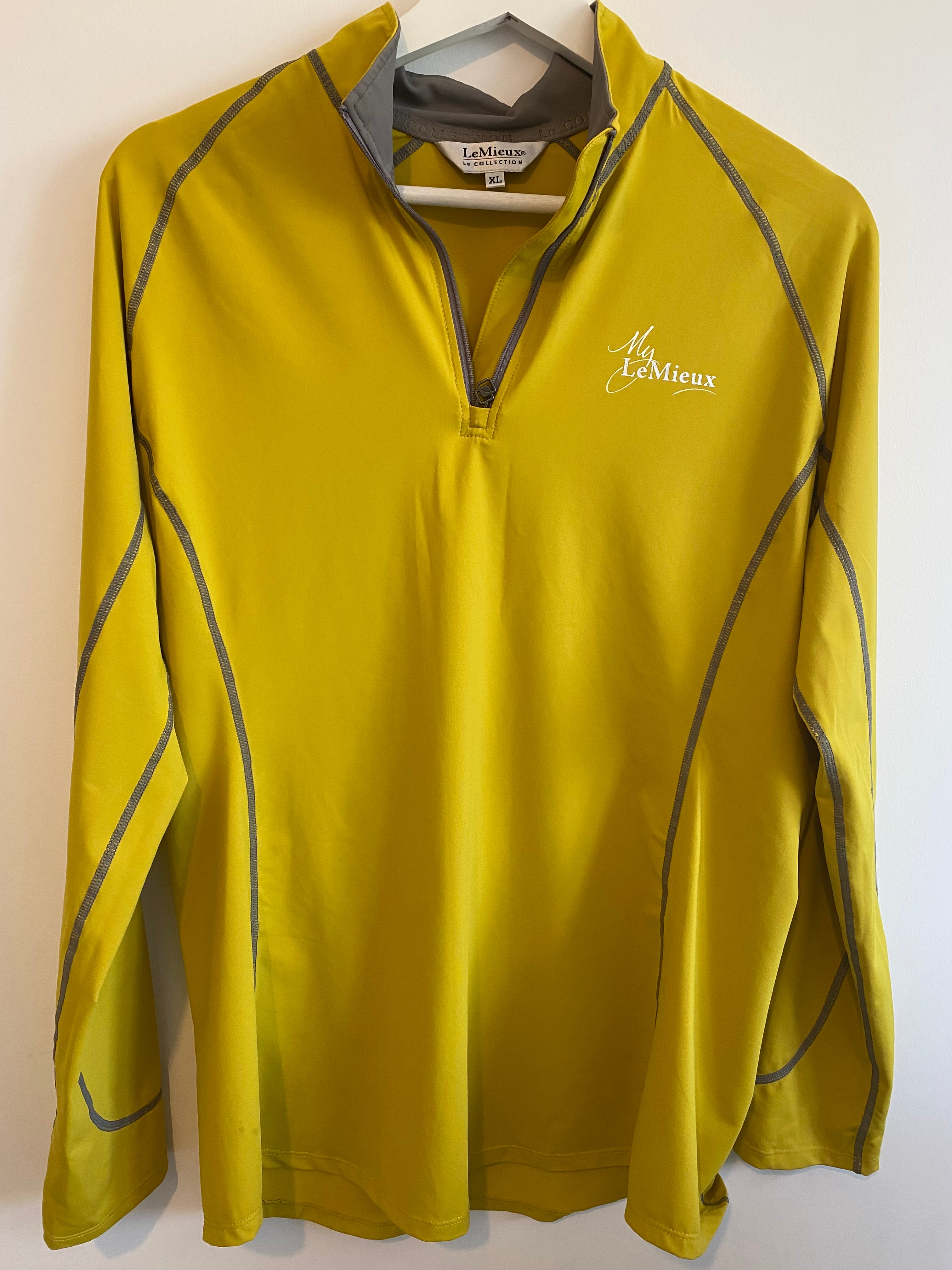 LeMieux My LeMieux Base Layer XL Yellow Technical Riding Top