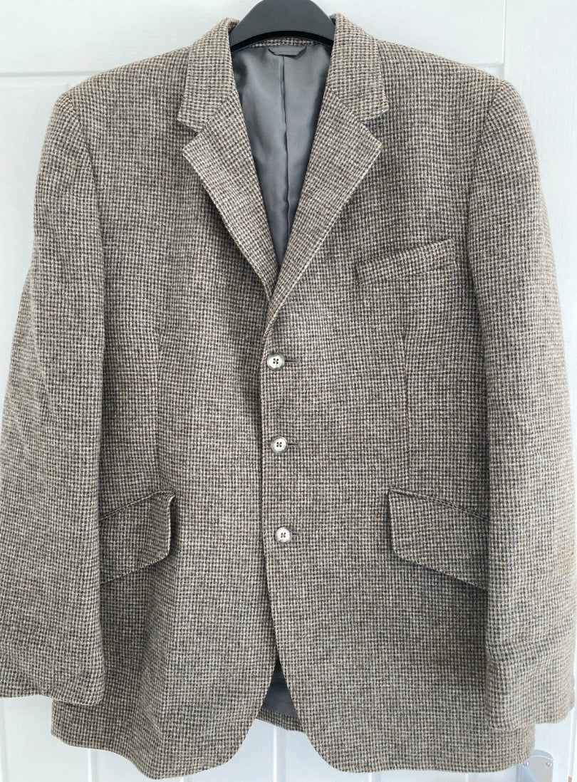 Caldene Tweed Jacket 40” Chest Brown Check Country Riding Jacket Made in England