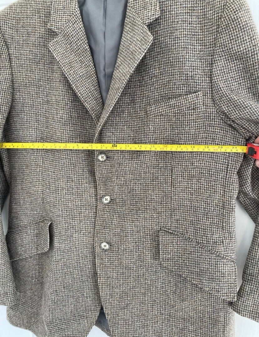 Caldene Tweed Jacket 40” Chest Brown Check Country Riding Jacket Made in England