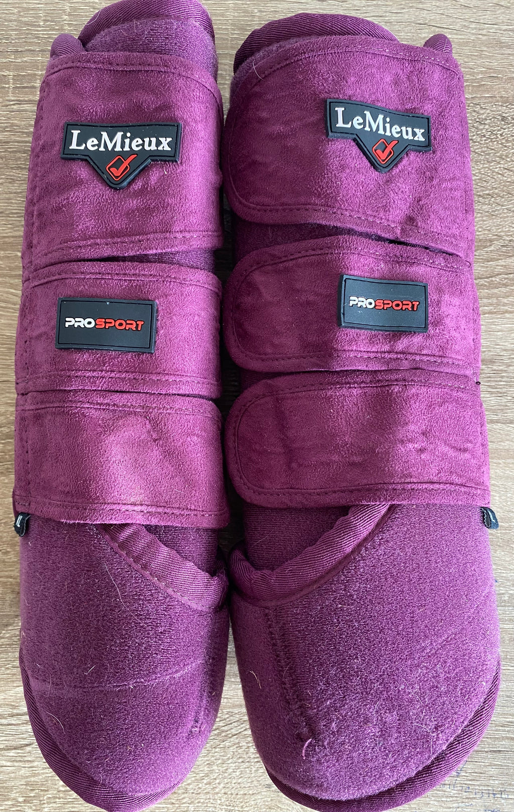 LeMieux ProSport Brushing Boots XL – Mulberry/Burgundy