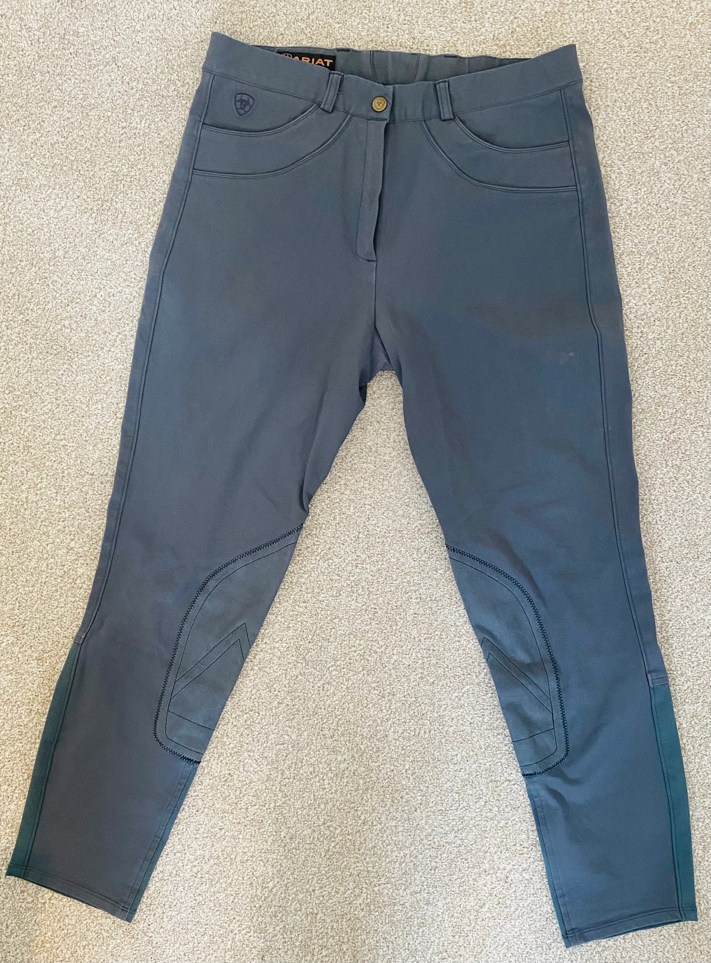 Ariat Olympia Pro Series Riding Breeches Grey UK 34R EUR 44R