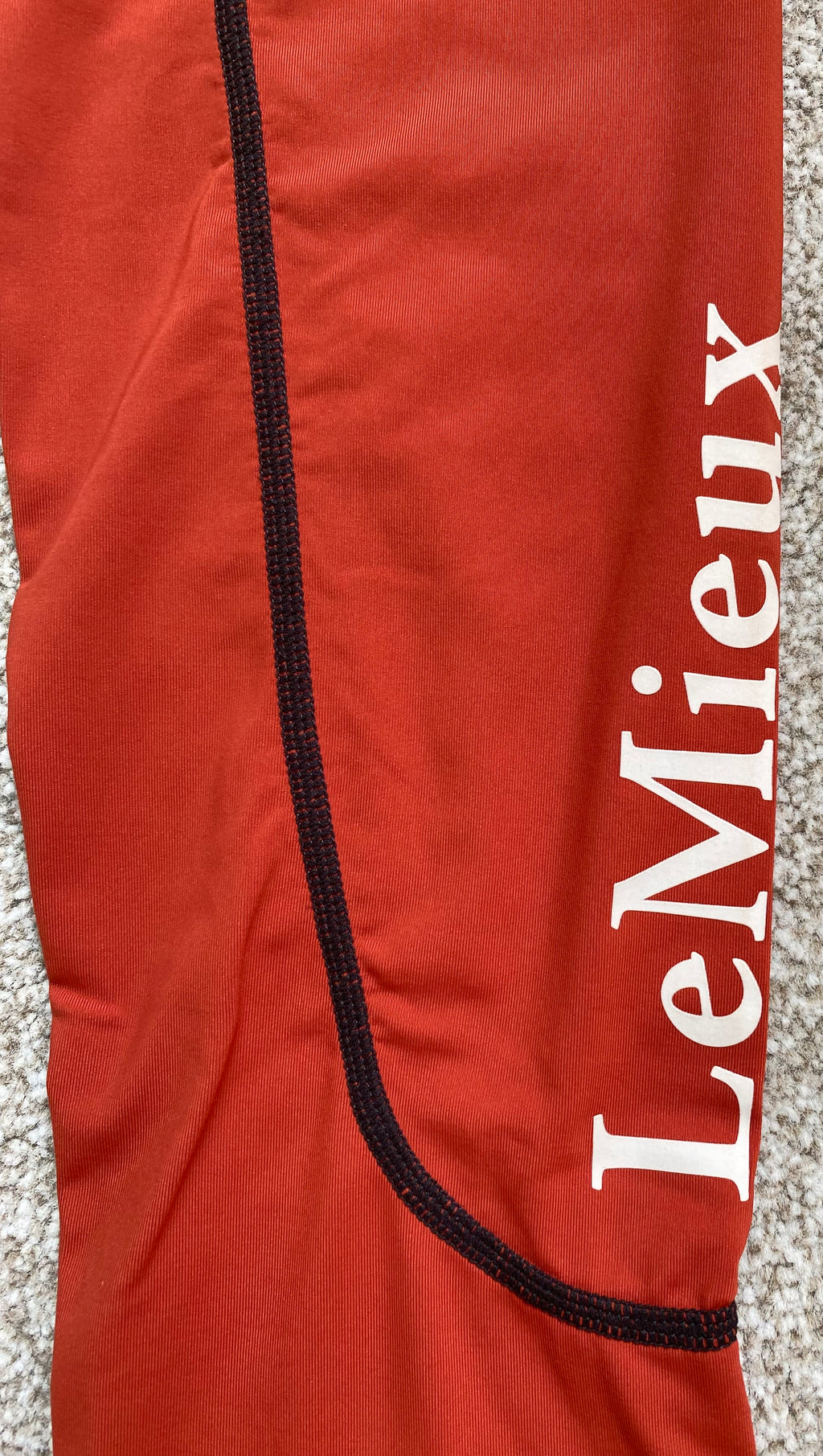 LeMieux Le Collection Base Layer Orange UK 16 EU 44 Long Sleeve 1/4 Zip