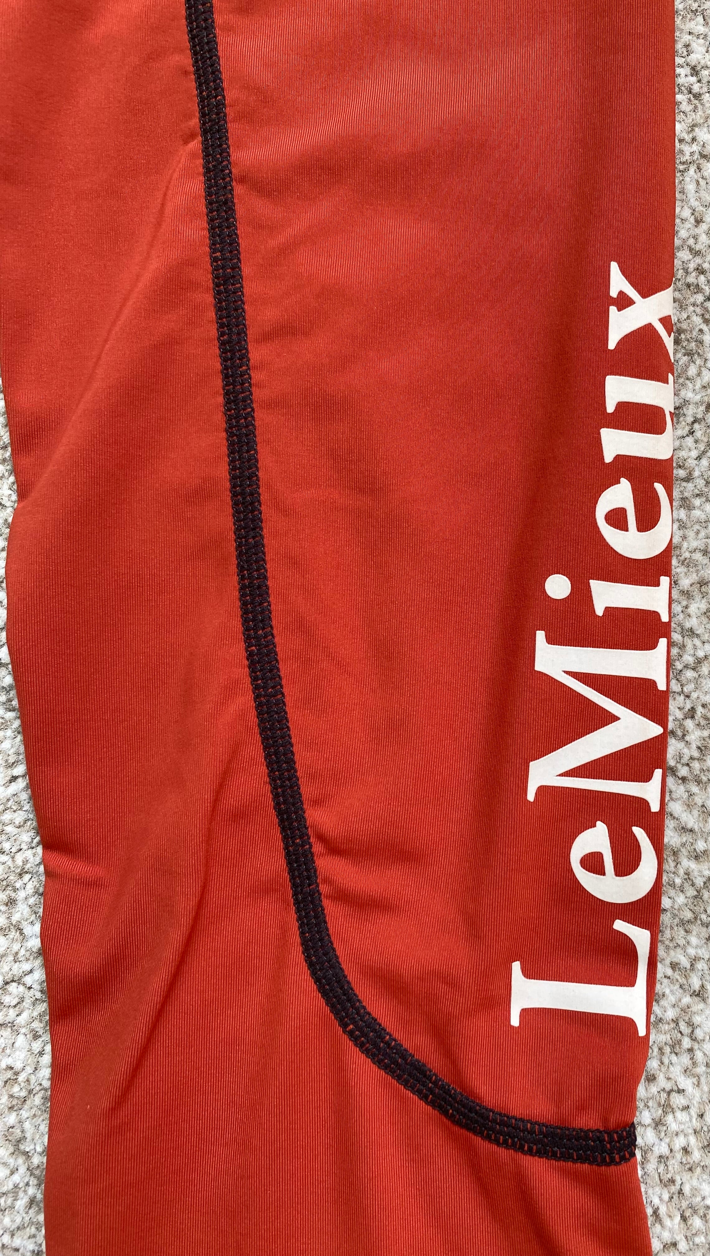 LeMieux Le Collection Base Layer Orange UK 16 EU 44 Long Sleeve 1/4 Zip