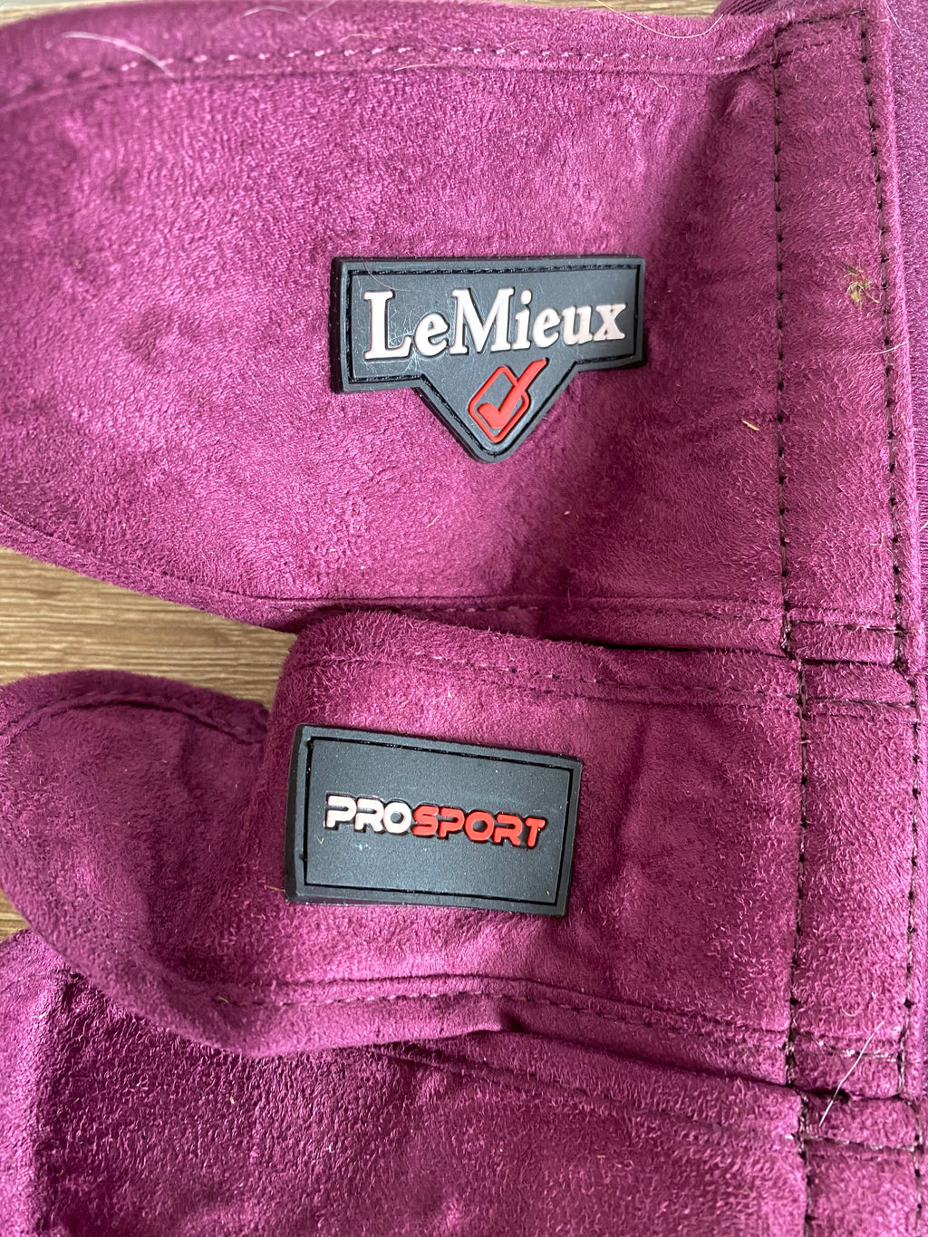 LeMieux ProSport Brushing Boots XL – Mulberry/Burgundy