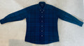 Barbour Dress Tartan Shirt Mens 3XL Blue Check Tailored Fit Long Sleeve
