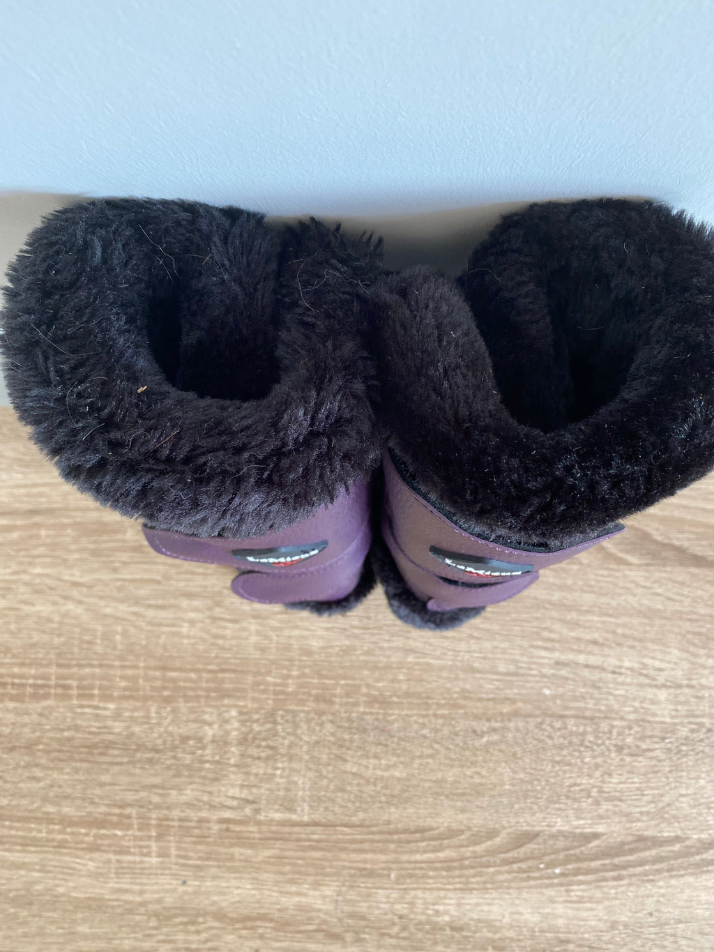 LeMieux Plum Faux Fur Hind Boots Large (L) Pair