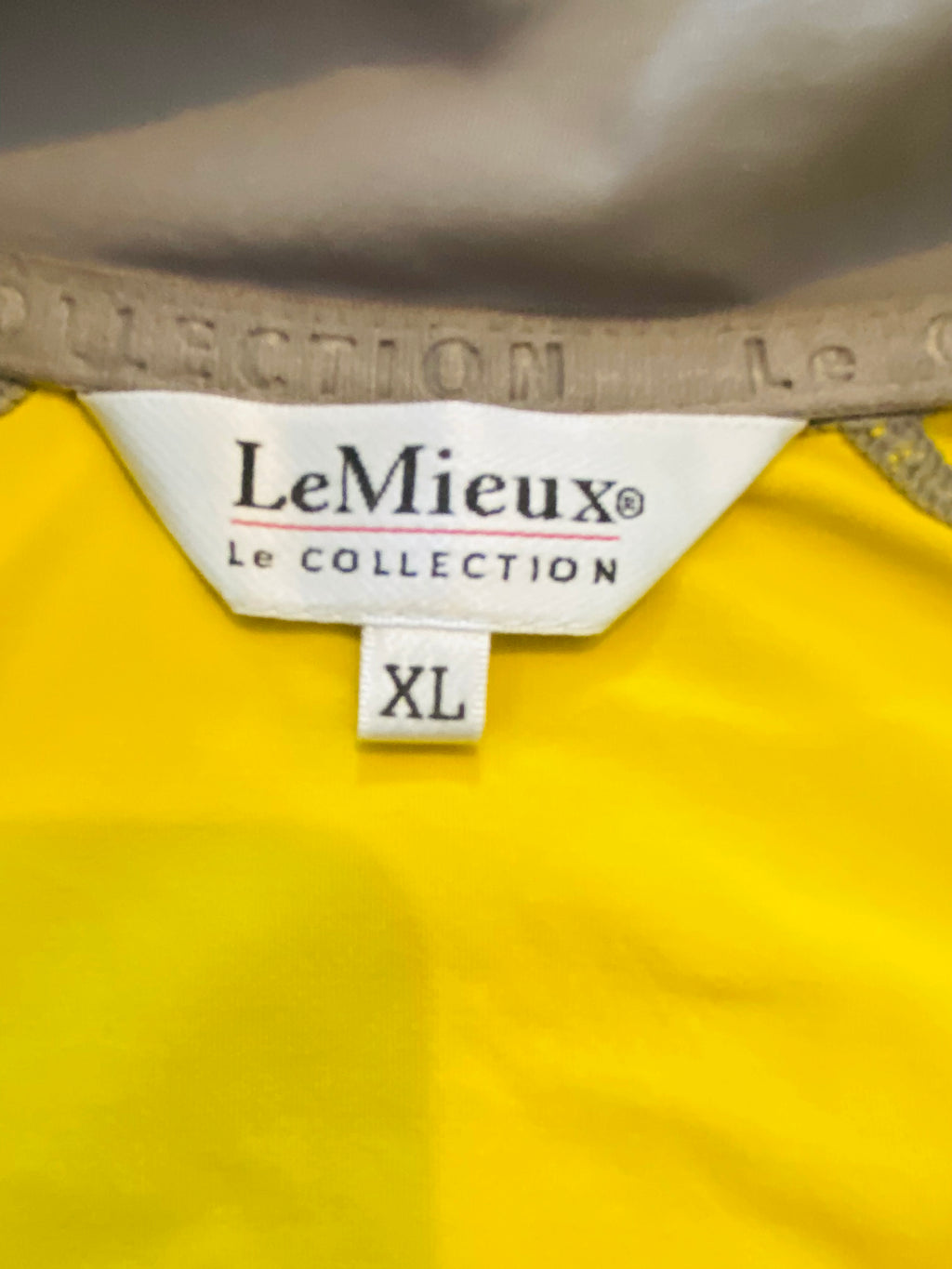 LeMieux My LeMieux Base Layer XL Yellow Technical Riding Top