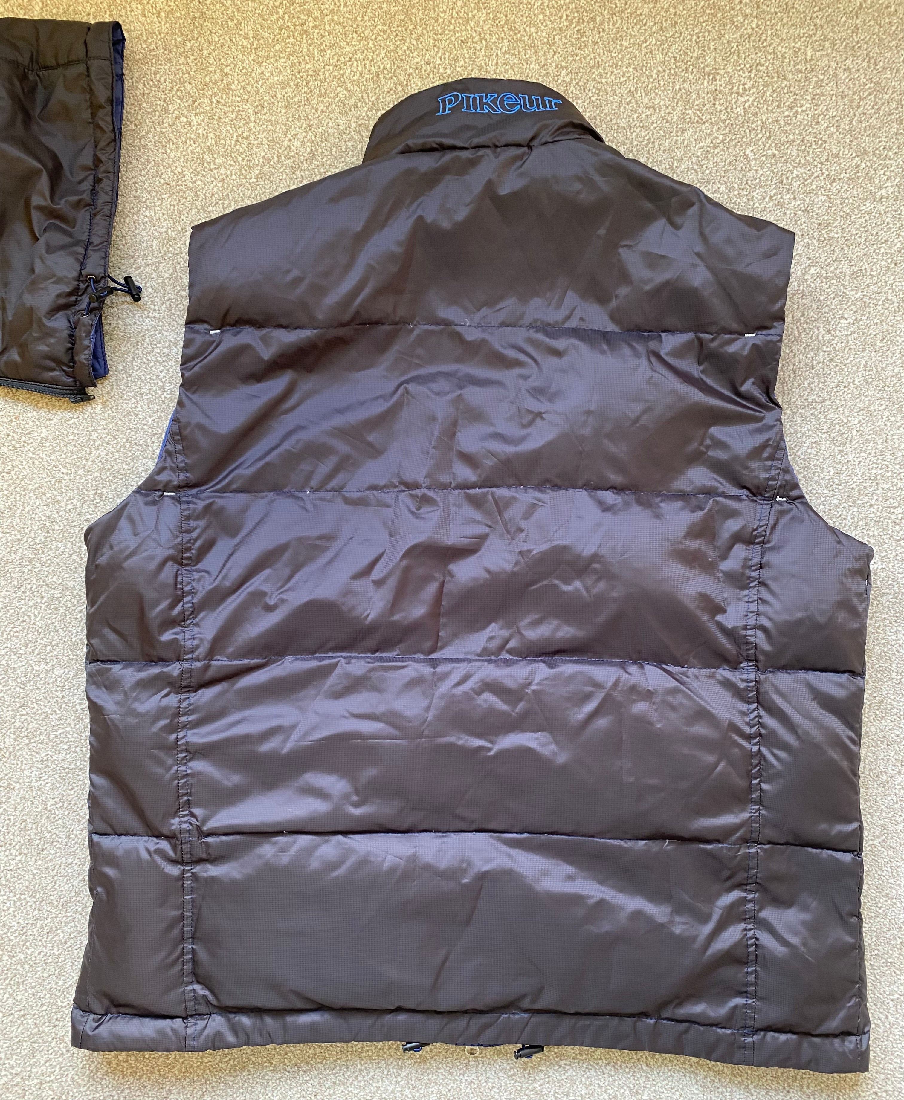 Pikeur Down Filled Hooded Gilet XXL Grey & Blue Equestrian Bodywarmer