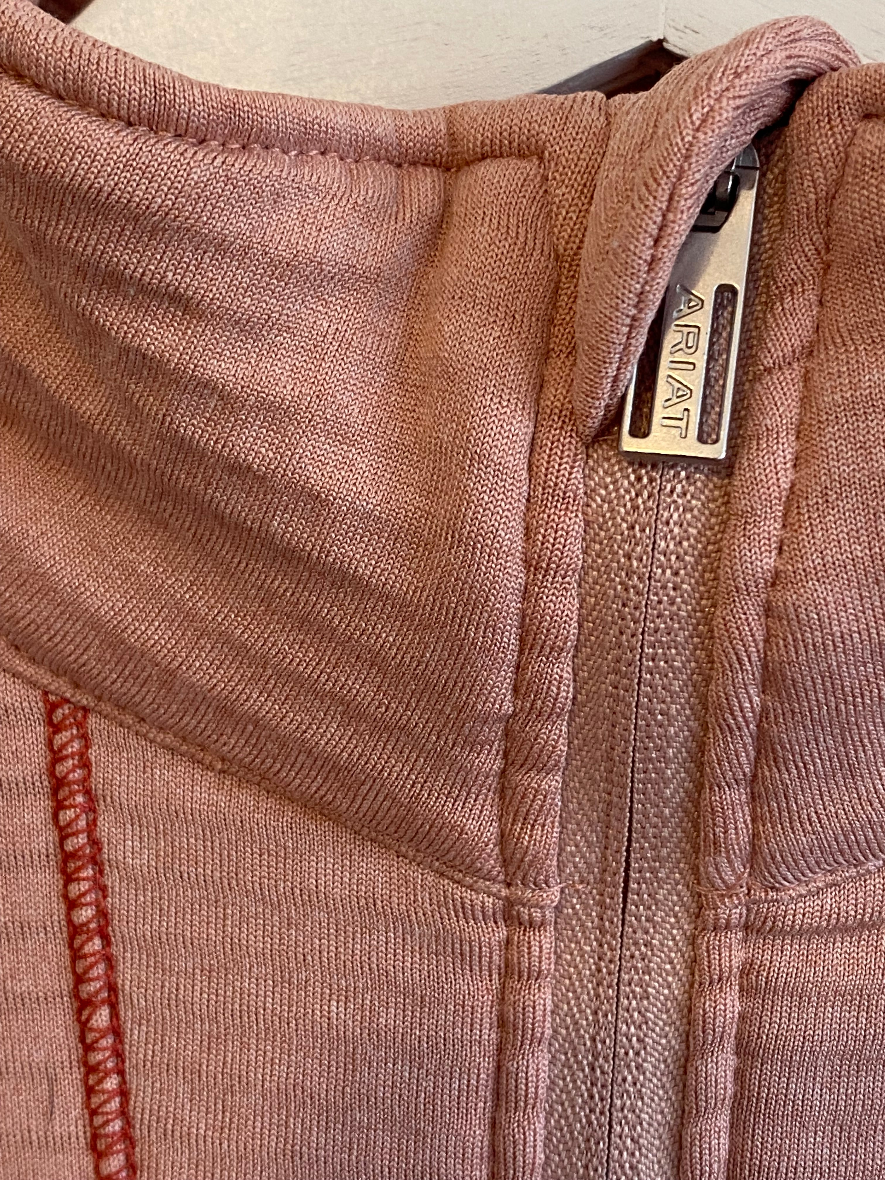 Ariat Gridwork 1/2 Zip Long Sleeve Base Layer Top Pink Womens XS AriatTEK