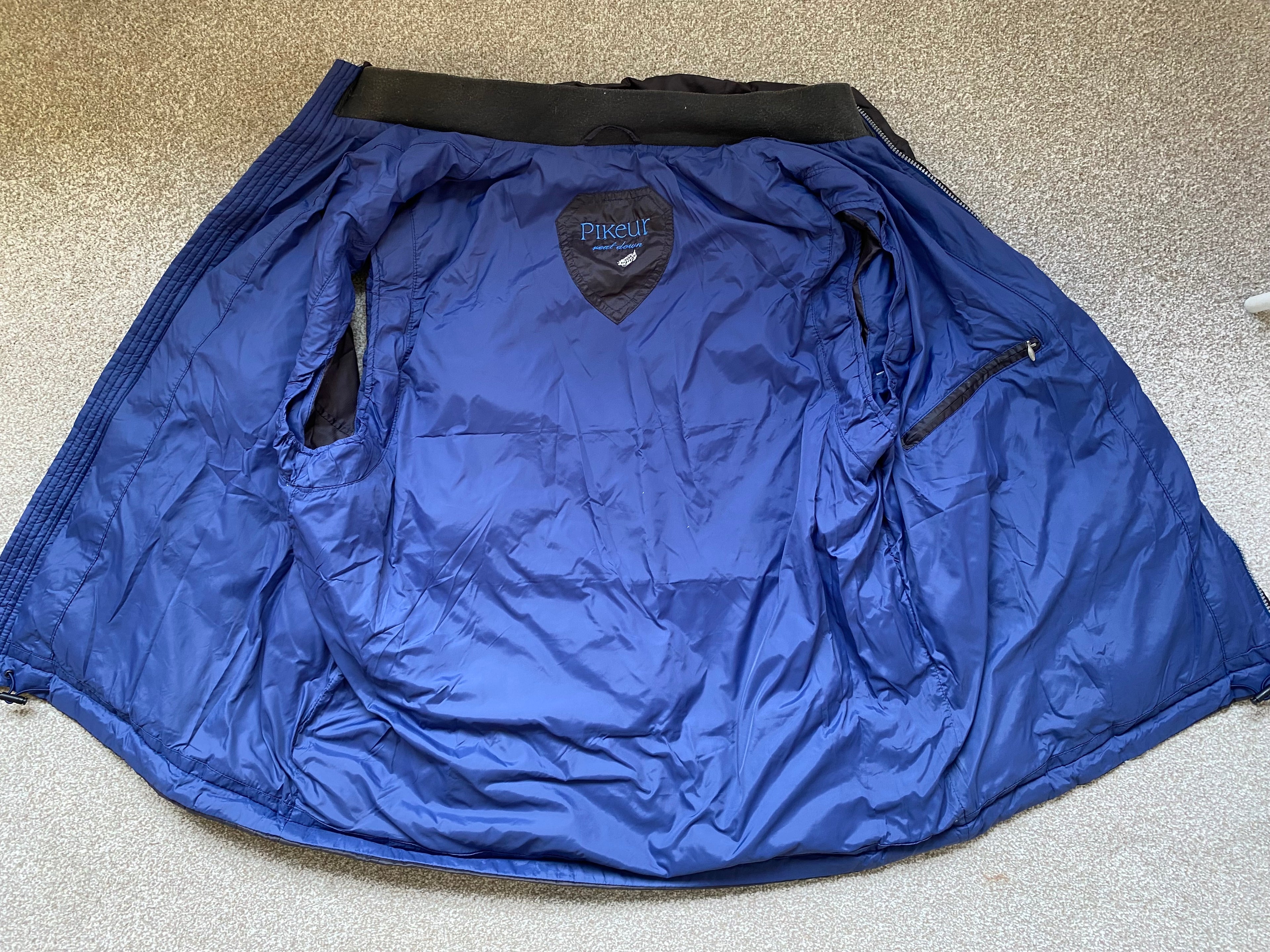Pikeur Down Filled Hooded Gilet XXL Grey & Blue Equestrian Bodywarmer