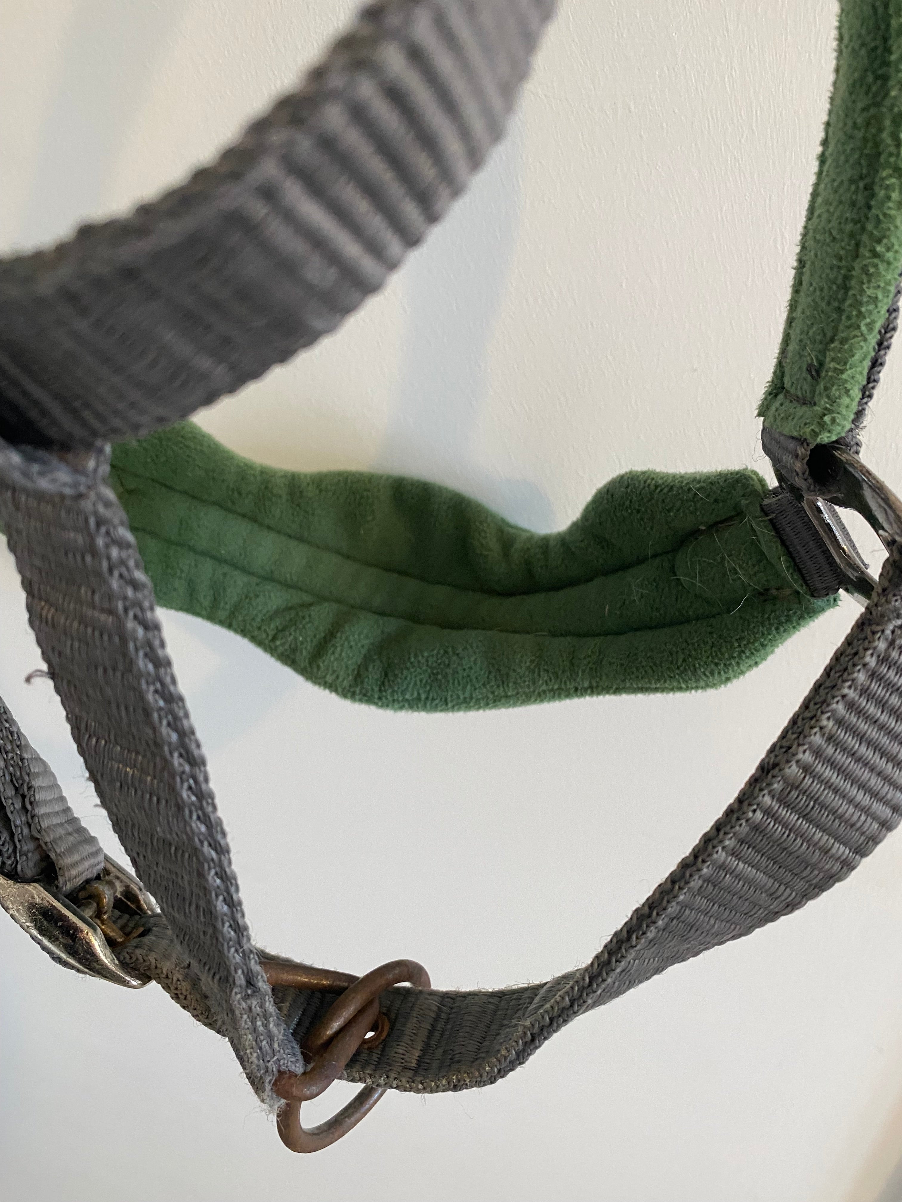 LeMieux Full Size Fleece Headcollar Green & Grey