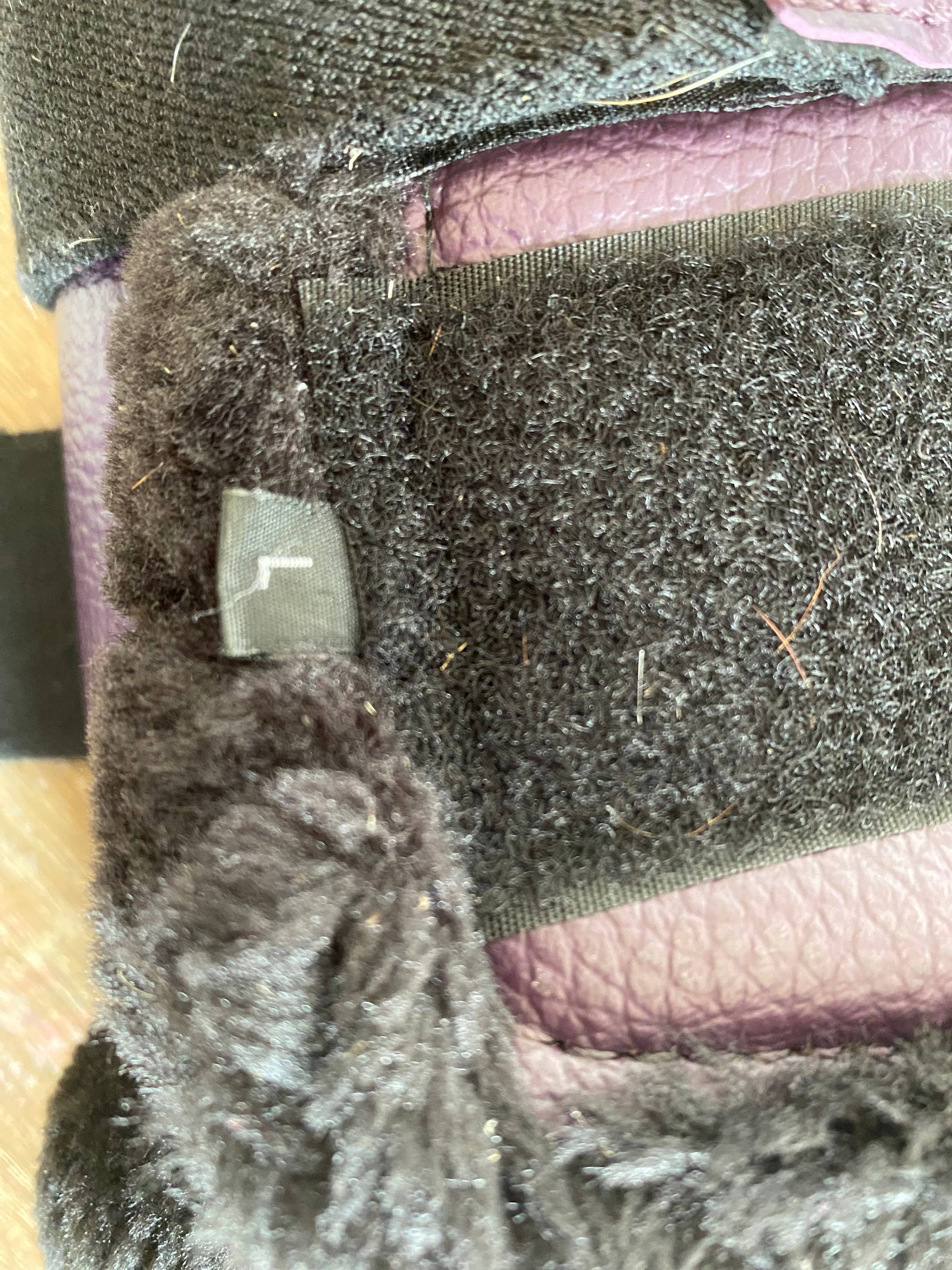 LeMieux Plum Faux Fur Hind Boots Large (L) Pair