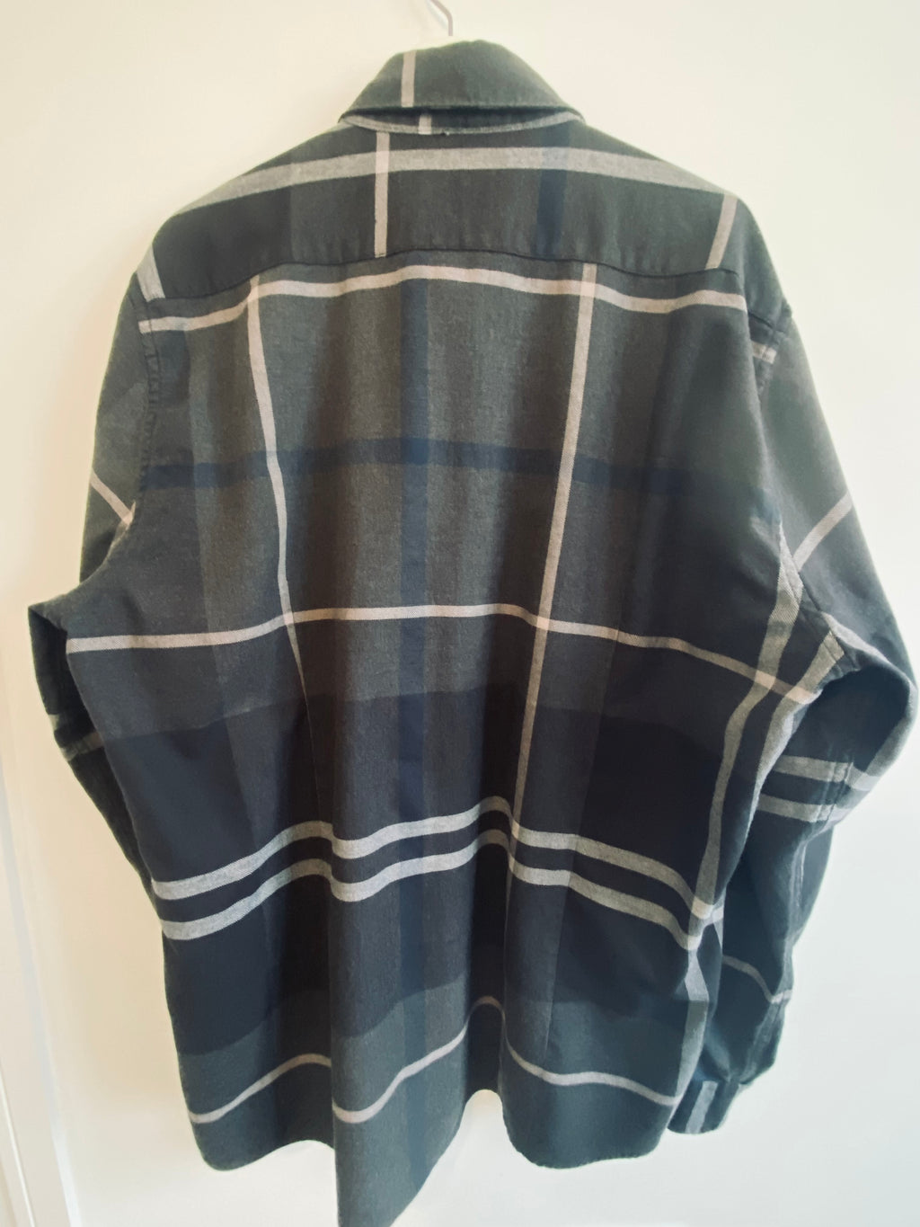 Barbour Dunoon Shirt Grey Check XXXL Tailored Fit Button Down Cotton