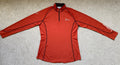 LeMieux Le Collection Base Layer Orange UK 16 EU 44 Long Sleeve 1/4 Zip