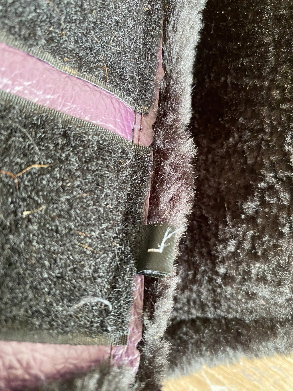 LeMieux Plum Faux Fur Hind Boots Large (L) Pair