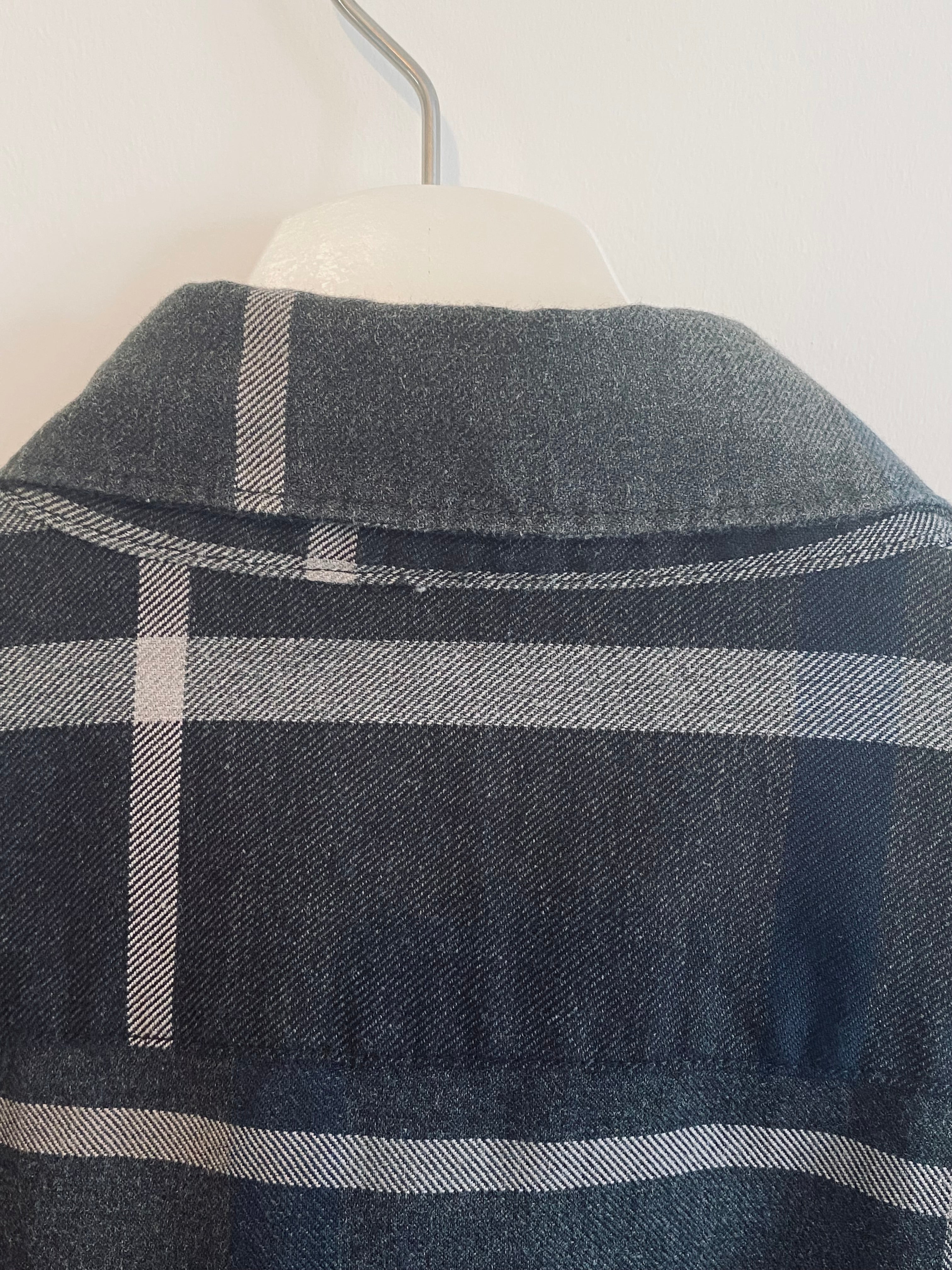 Barbour Dunoon Shirt Grey Check XXXL Tailored Fit Button Down Cotton