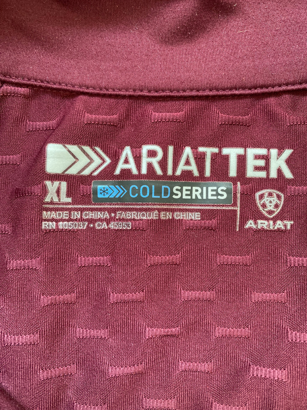 AriatTEK Heat Series Pink 1/4 Zip Riding Base Layer Women’s XL