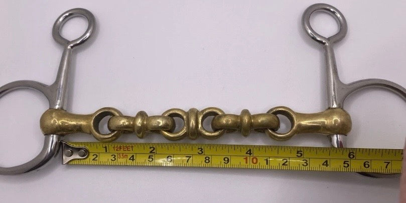 Neue Schule NS Universal Beval Bit 5.5” (140mm) Double Jointed Lozenge Horse Bit