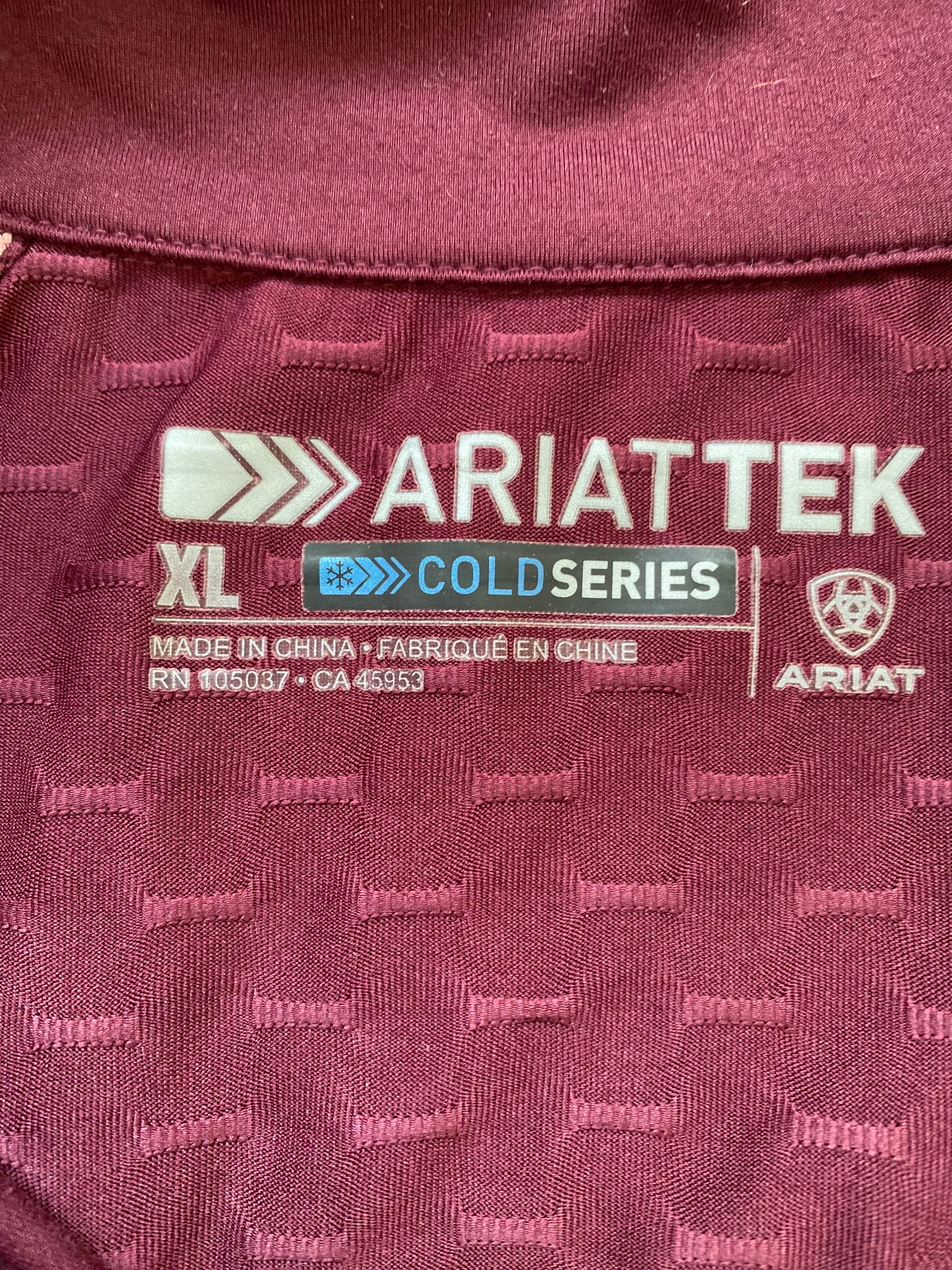 AriatTEK Heat Series Pink 1/4 Zip Riding Base Layer Women’s XL
