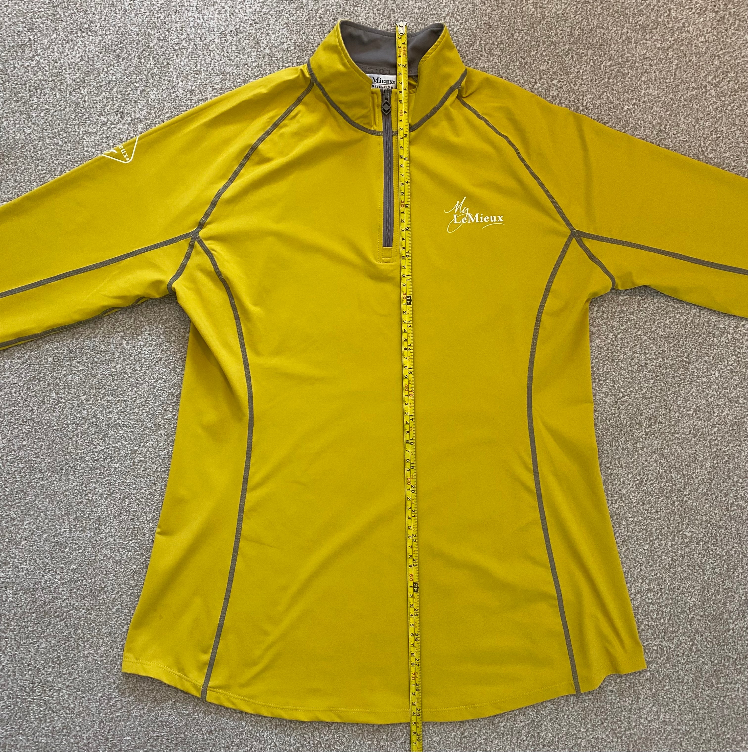 LeMieux My LeMieux Base Layer XL Yellow Technical Riding Top
