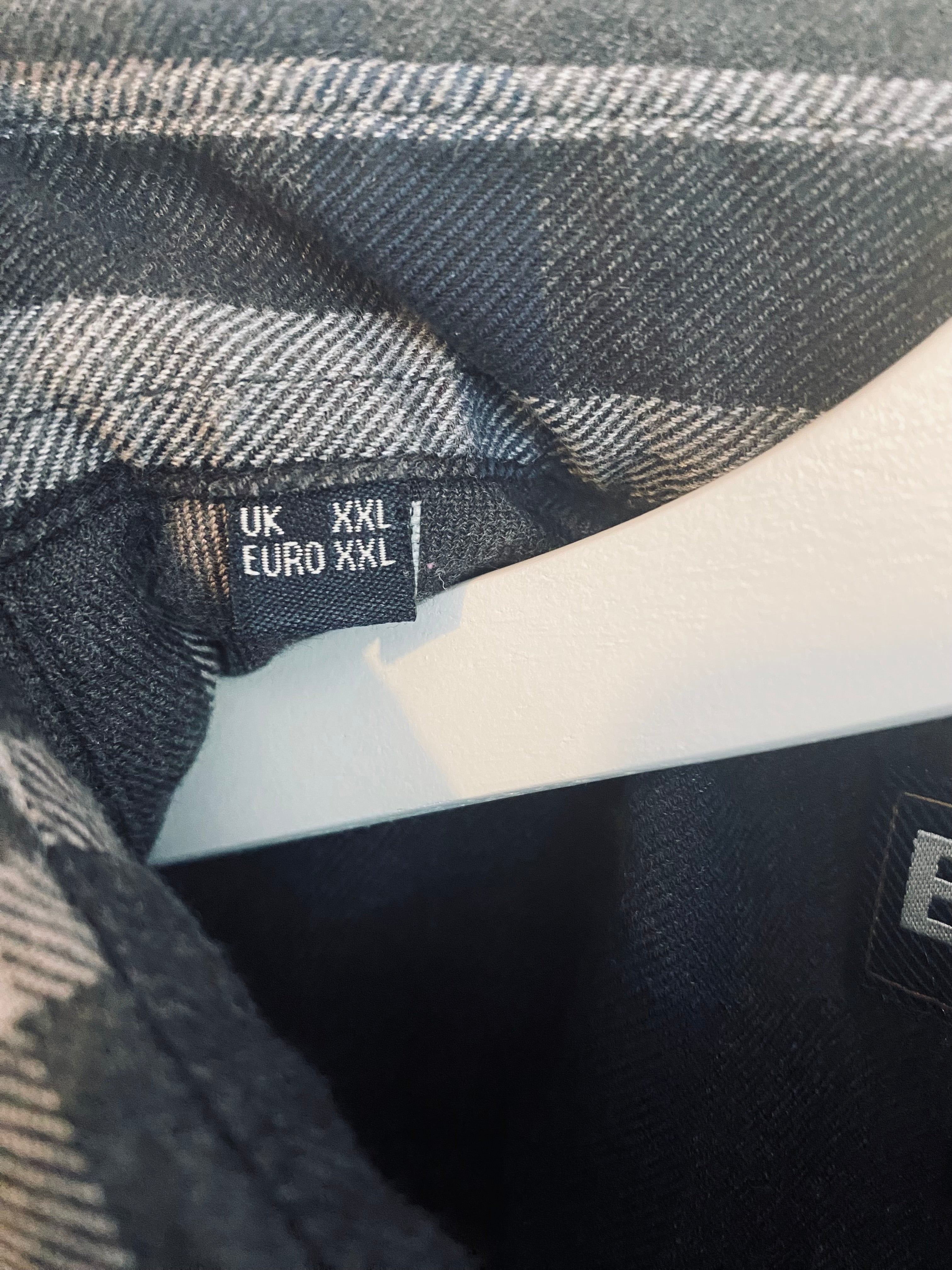 Barbour Dunoon Shirt Grey Check XXXL Tailored Fit Button Down Cotton