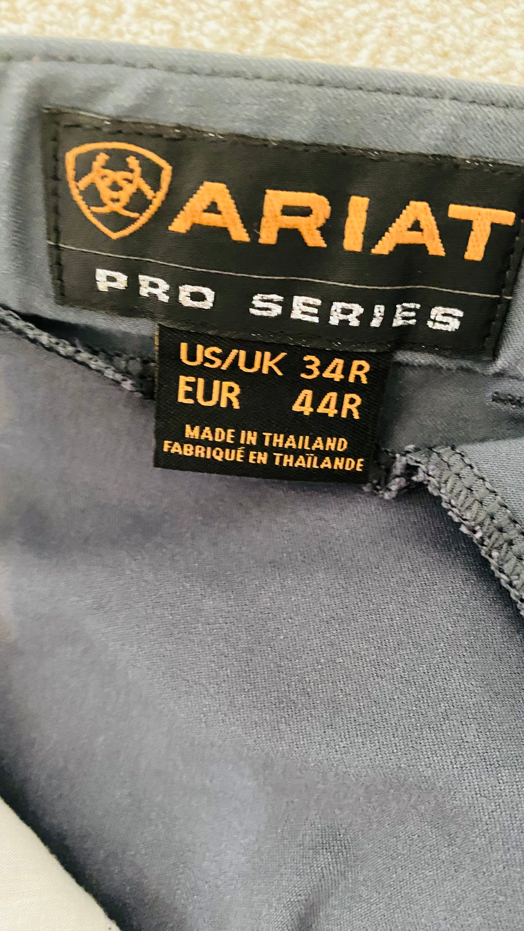 Ariat Olympia Pro Series Riding Breeches Grey UK 34R EUR 44R