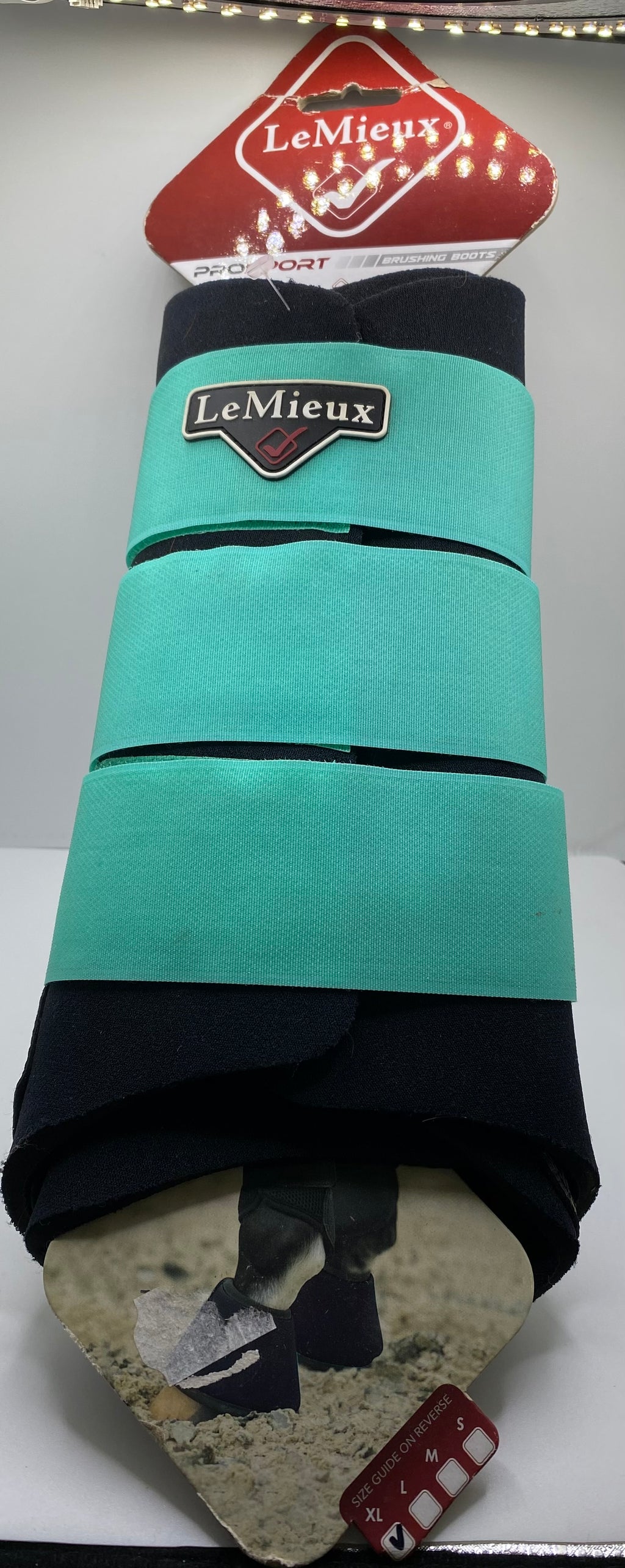 LeMieux ProSport Brushing Boots XL Turquoise & Black