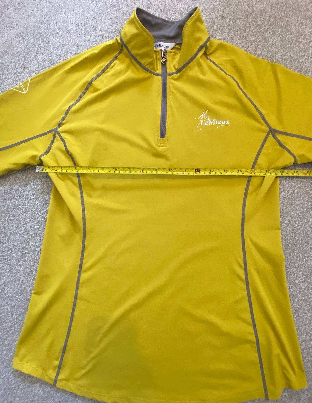 LeMieux My LeMieux Base Layer XL Yellow Technical Riding Top