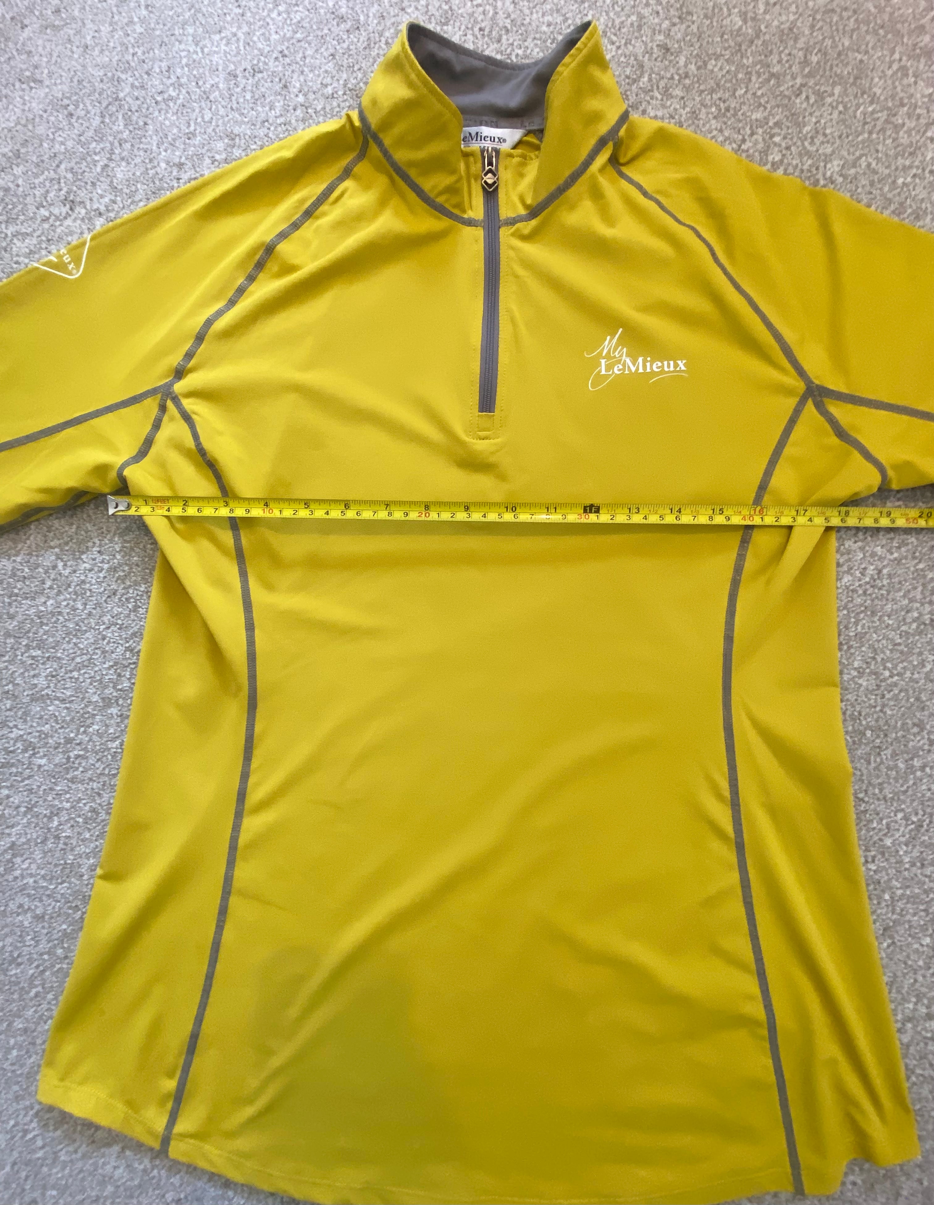 LeMieux My LeMieux Base Layer XL Yellow Technical Riding Top