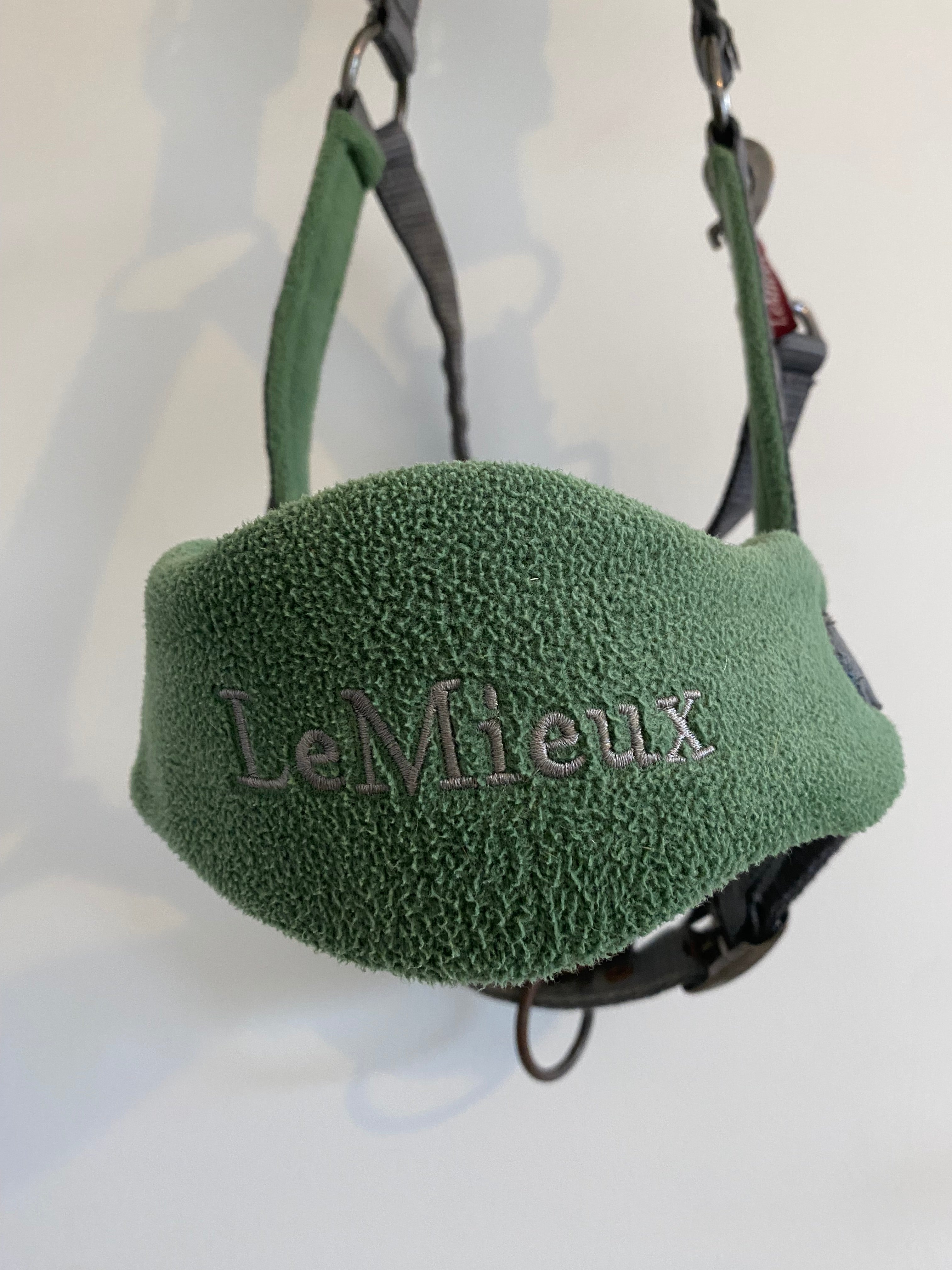 LeMieux Full Size Fleece Headcollar Green & Grey