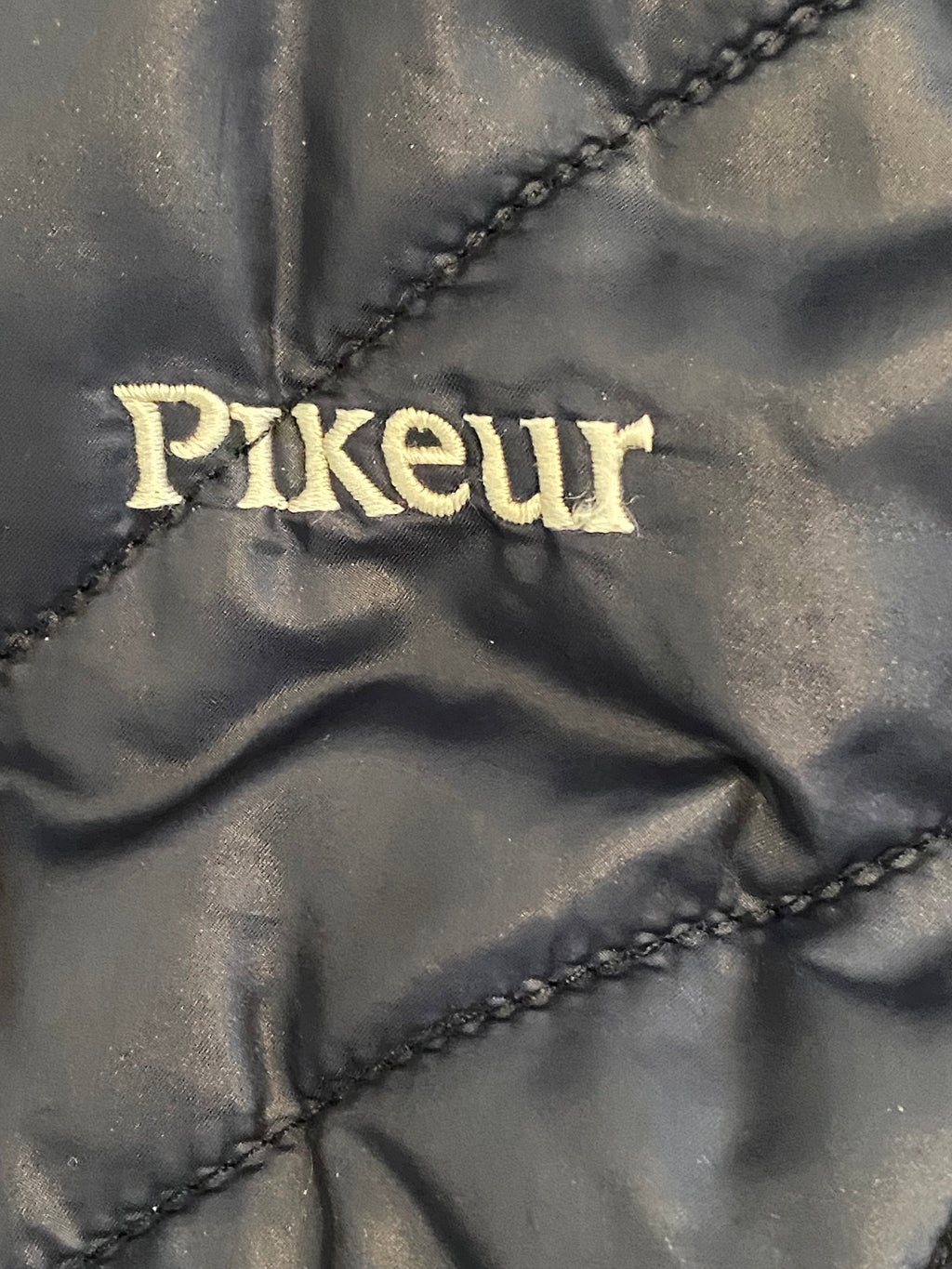 Pikeur Naira Ladies Quilted Riding Gilet Navy UK 8 EU 36 Detachable Faux Fur Hood