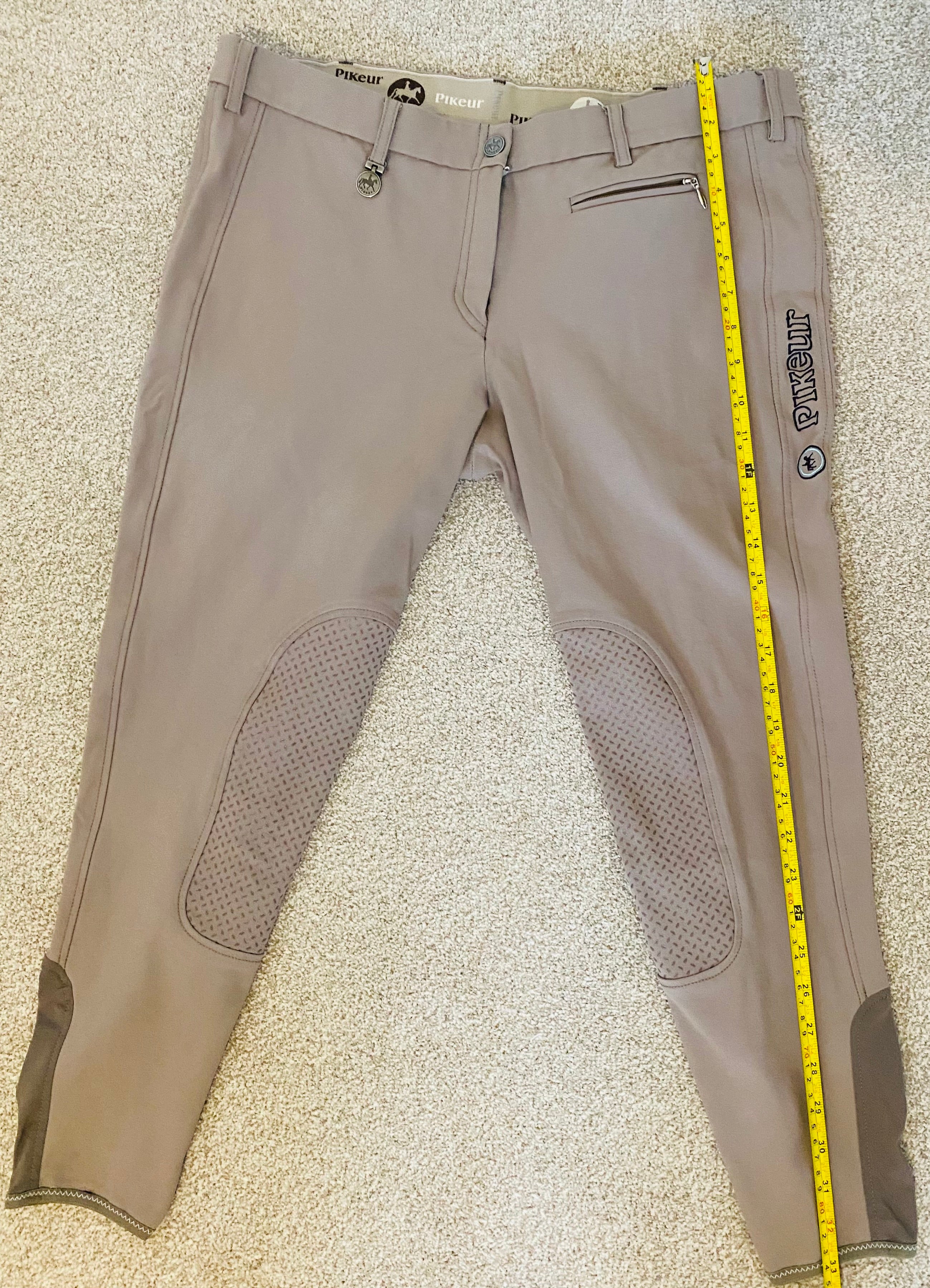 Pikeur Knee Grip Riding Breeches Beige/Taupe EU 46 GB 32