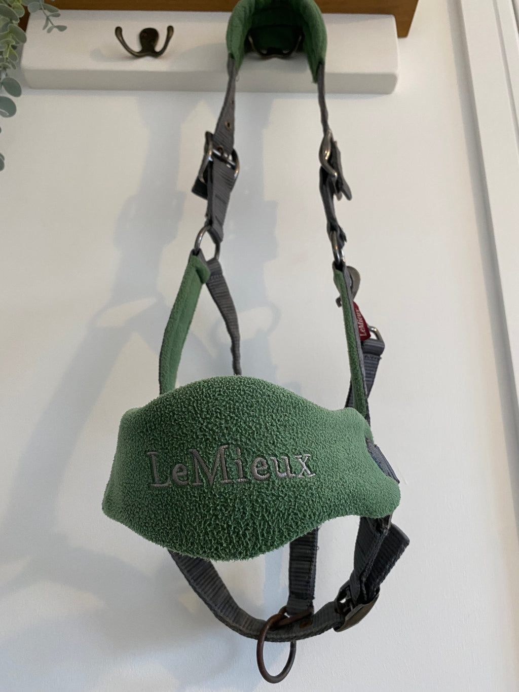 LeMieux Full Size Fleece Headcollar Green & Grey