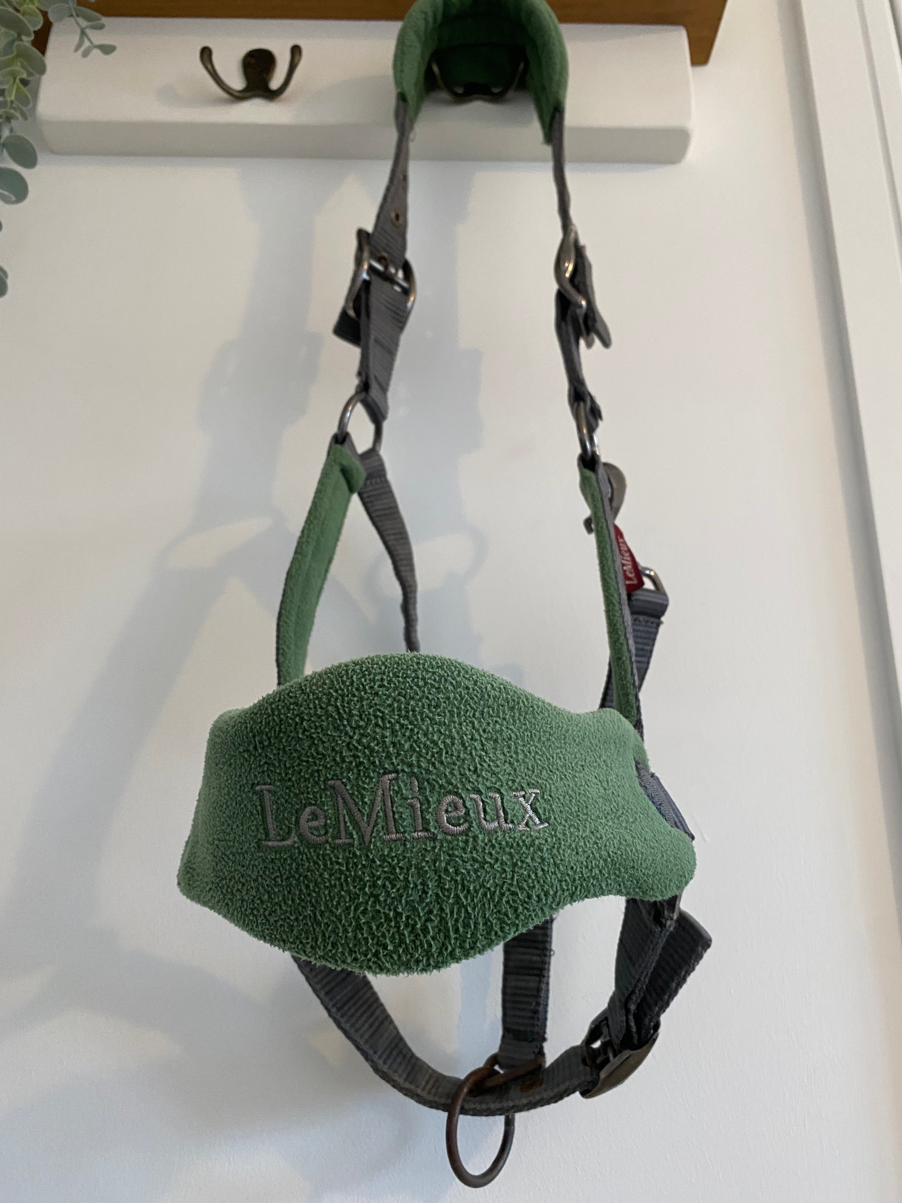 LeMieux Full Size Fleece Headcollar Green & Grey