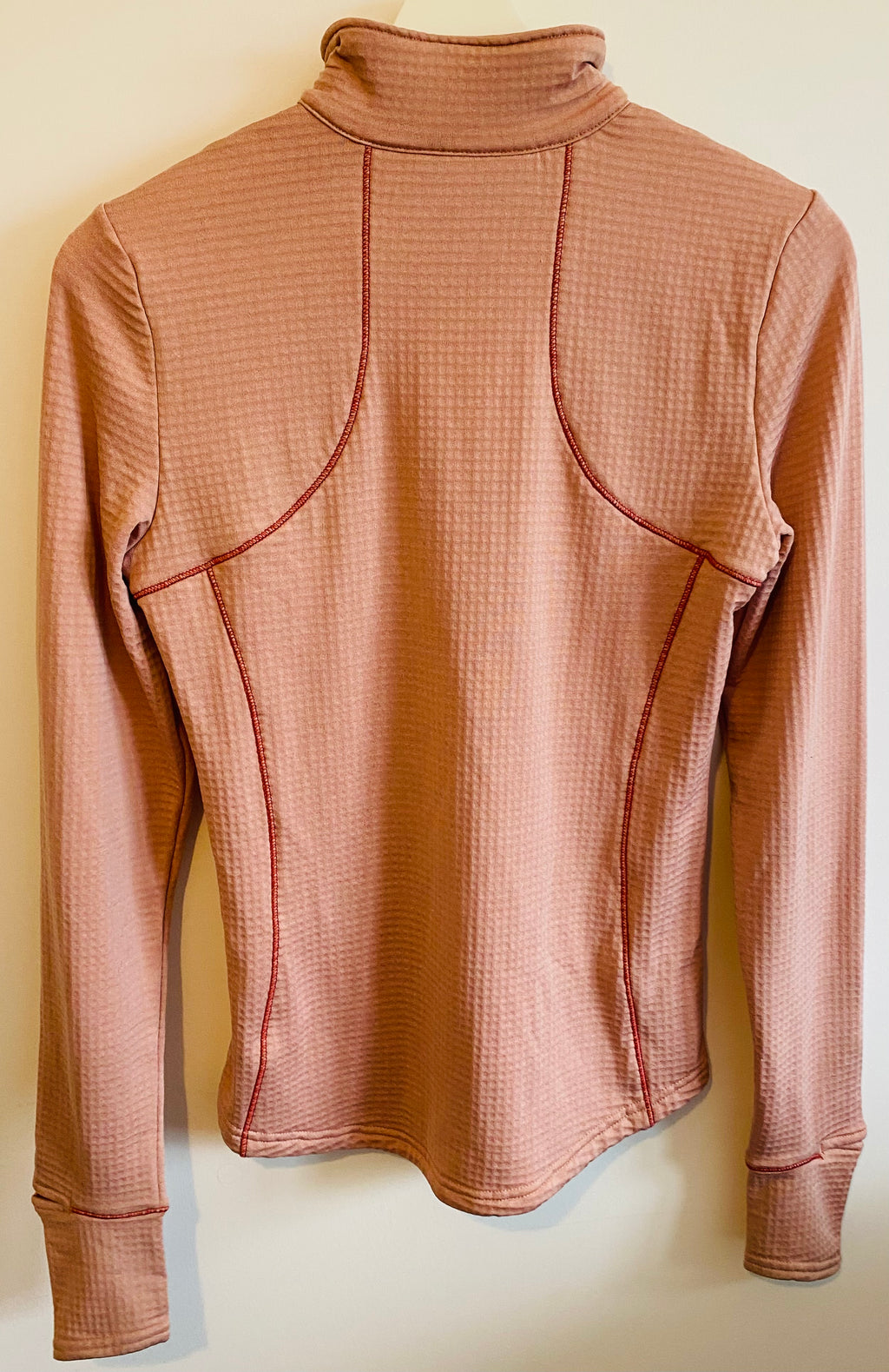 Ariat Gridwork 1/2 Zip Long Sleeve Base Layer Top Pink Womens XS AriatTEK