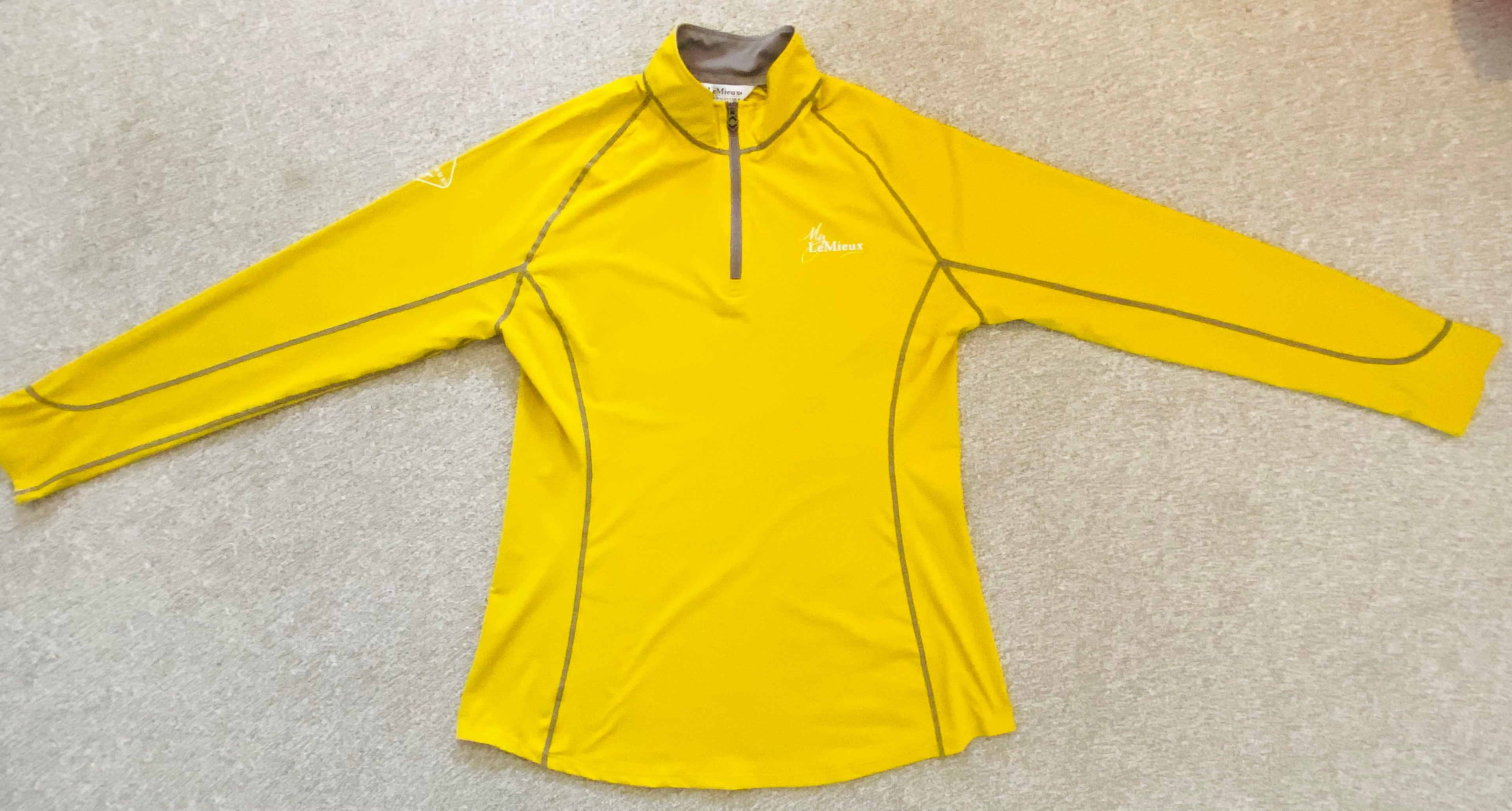 LeMieux My LeMieux Base Layer XL Yellow Technical Riding Top