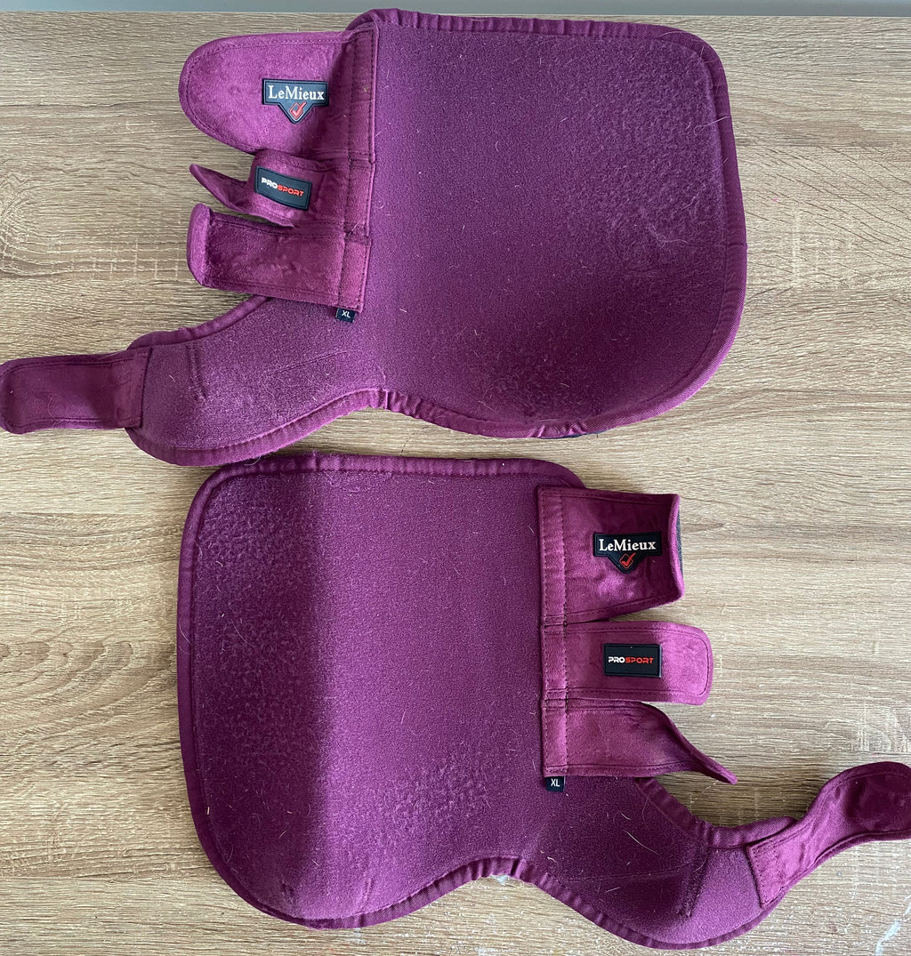LeMieux ProSport Brushing Boots XL – Mulberry/Burgundy