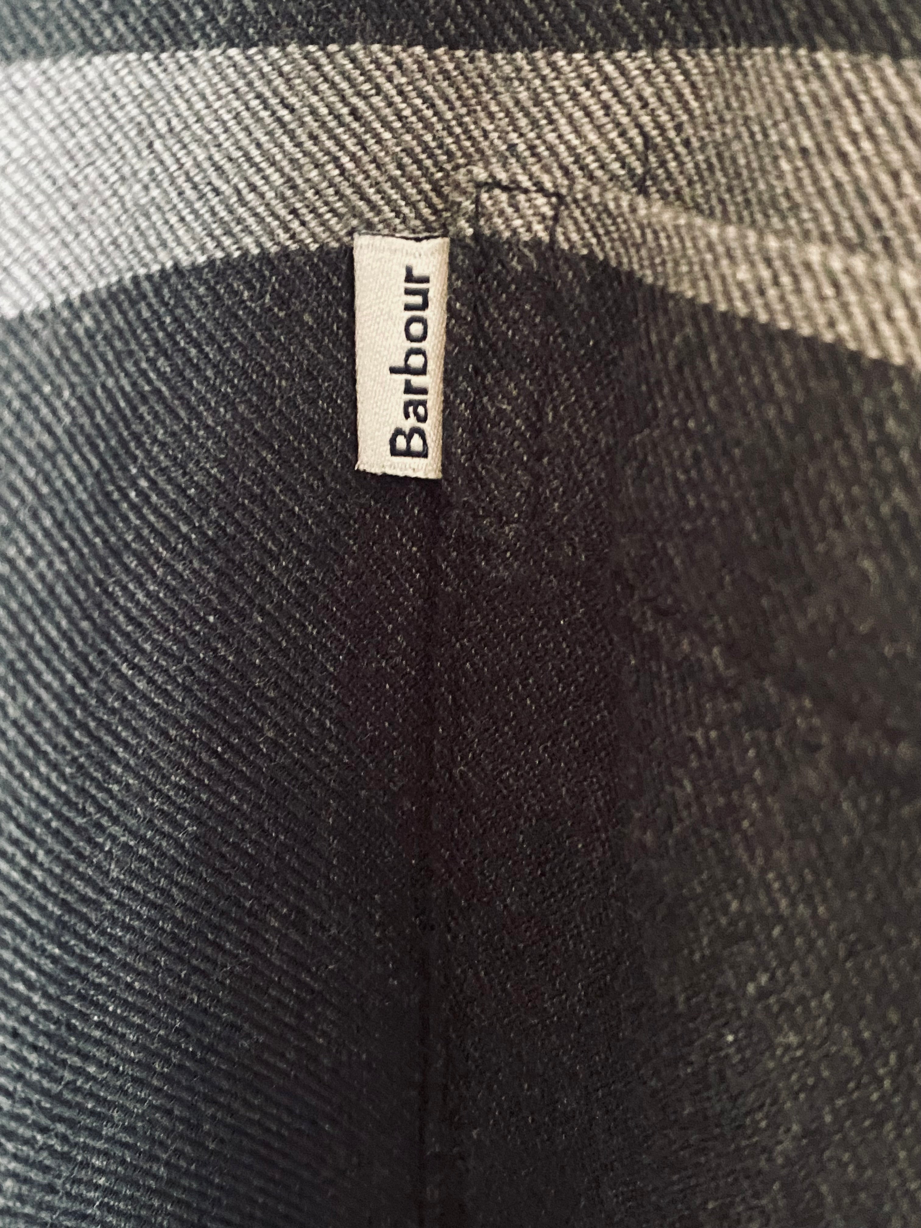 Barbour Dunoon Shirt Grey Check XXXL Tailored Fit Button Down Cotton