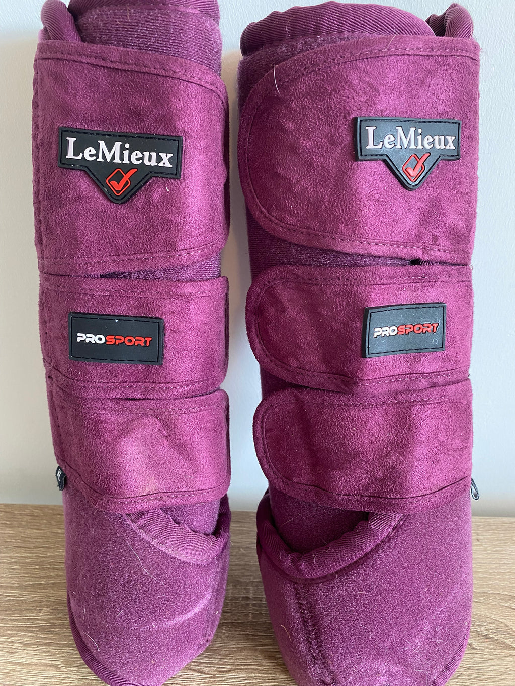 LeMieux ProSport Brushing Boots XL – Mulberry/Burgundy