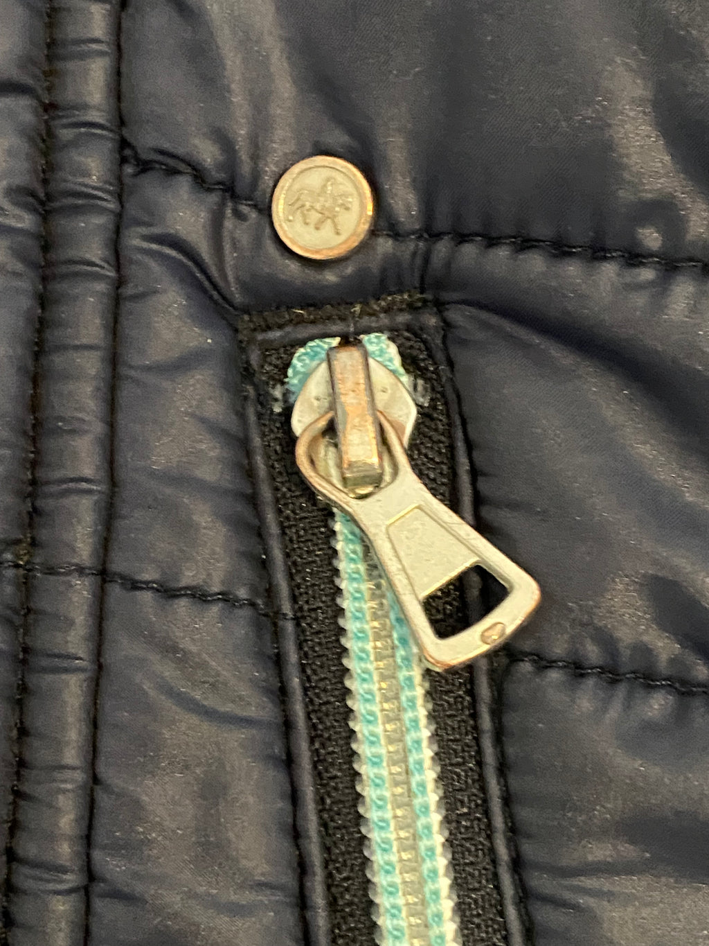 Pikeur Naira Ladies Quilted Riding Gilet Navy UK 8 EU 36 Detachable Faux Fur Hood