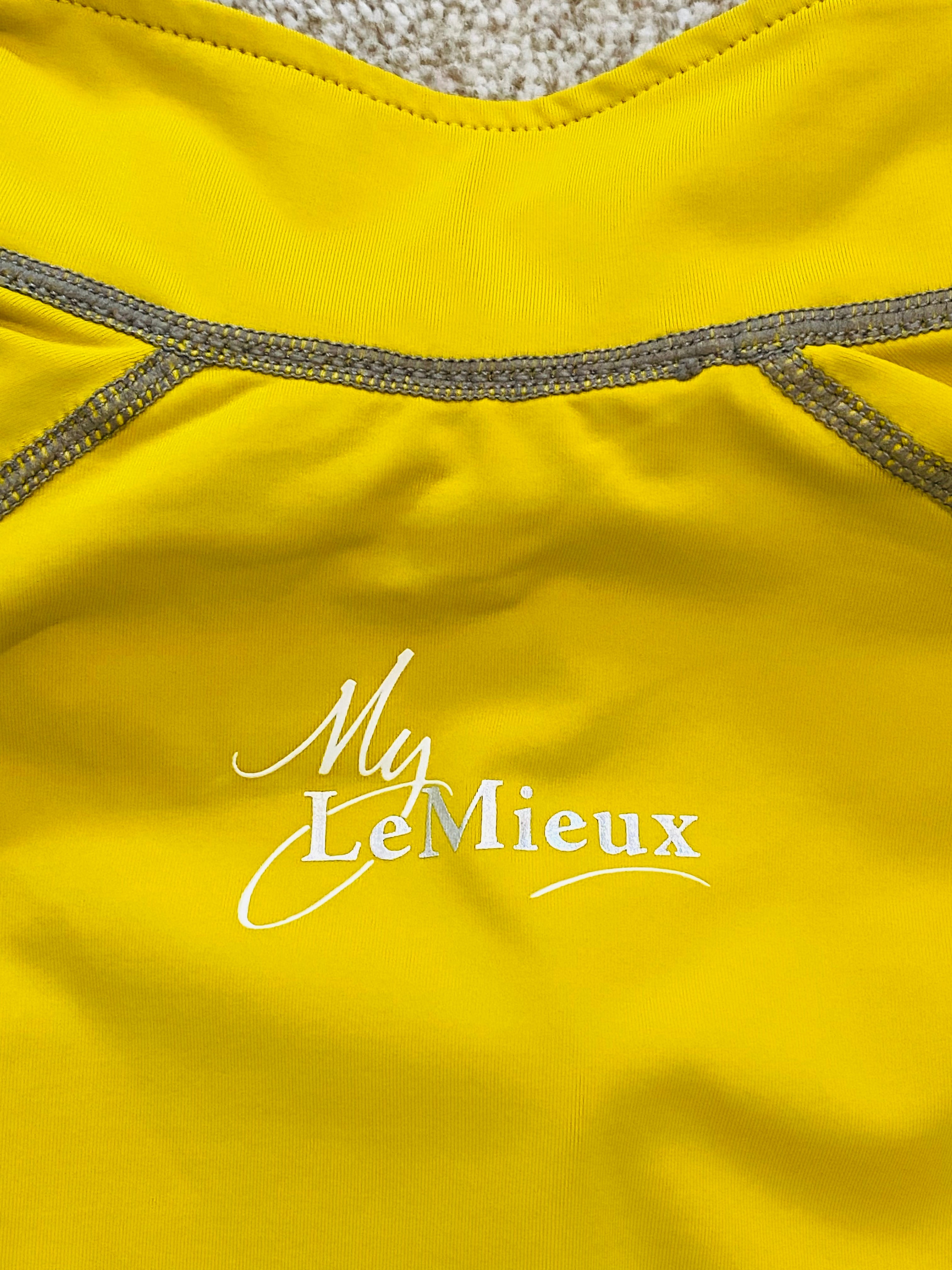 LeMieux My LeMieux Base Layer XL Yellow Technical Riding Top
