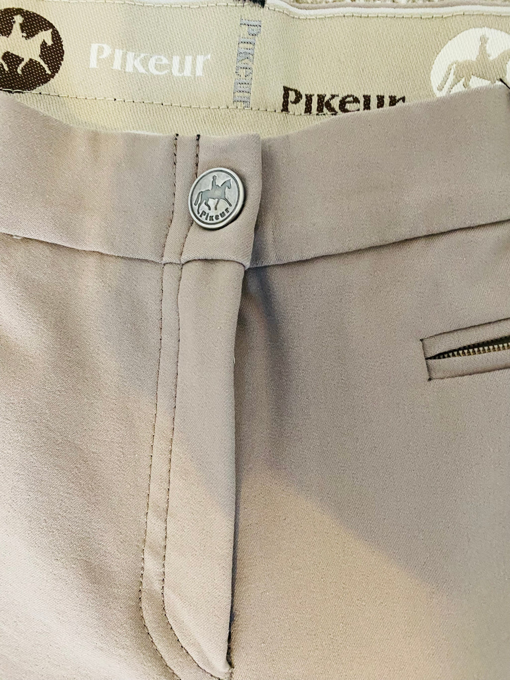 Pikeur Knee Grip Riding Breeches Beige/Taupe EU 46 GB 32