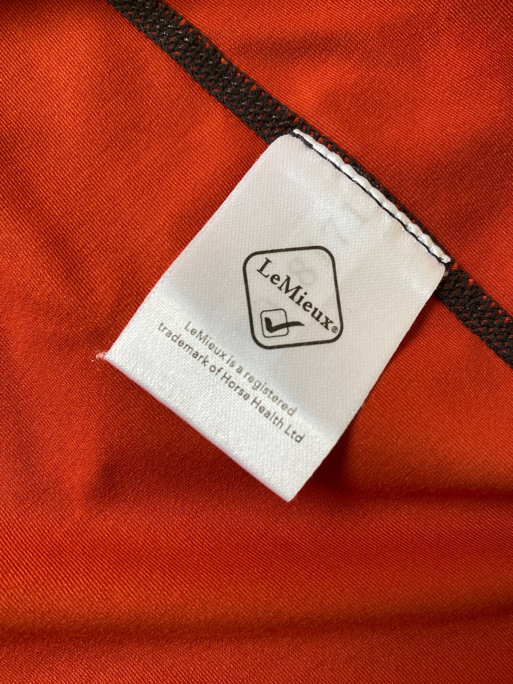 LeMieux Le Collection Base Layer Orange UK 16 EU 44 Long Sleeve 1/4 Zip