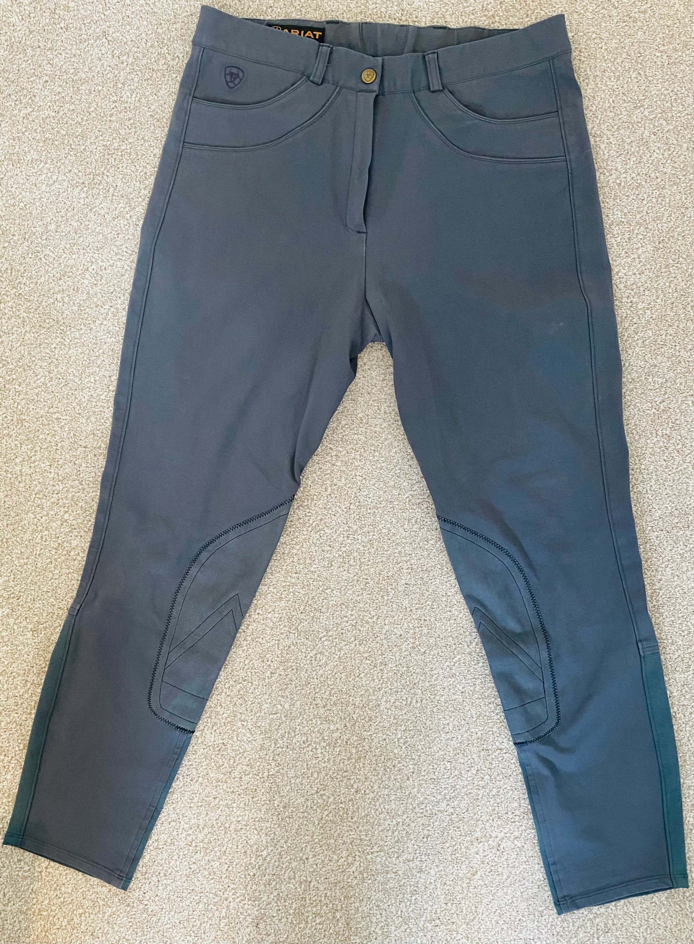 Ariat Olympia Pro Series Riding Breeches Grey UK 34R EUR 44R
