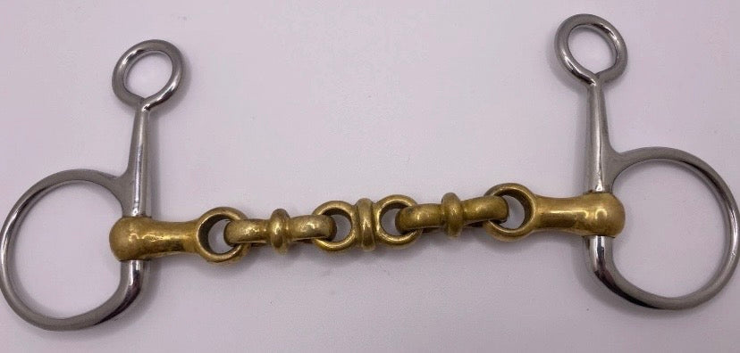 Neue Schule NS Universal Beval Bit 5.5” (140mm) Double Jointed Lozenge Horse Bit