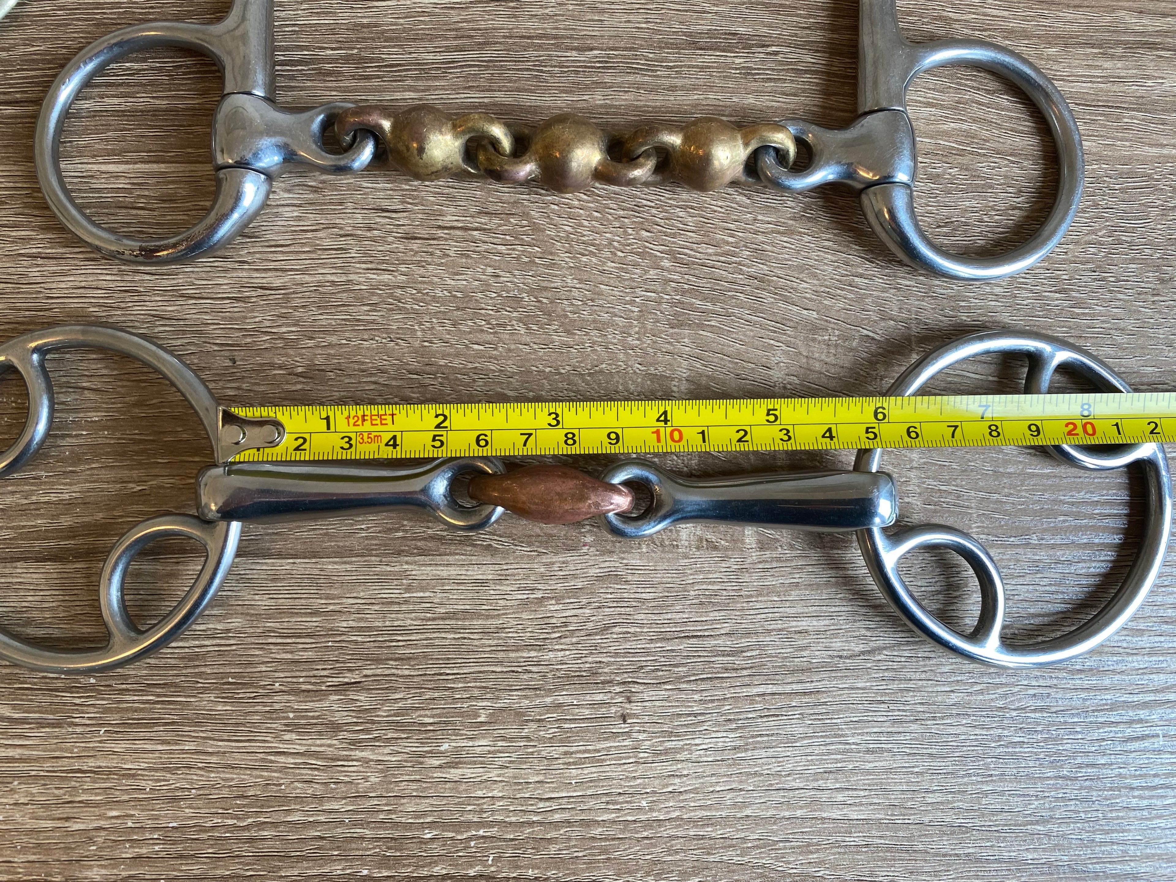Mixed Horse Bit Bundle x6 Snaffle Pelham Copper Roller Used