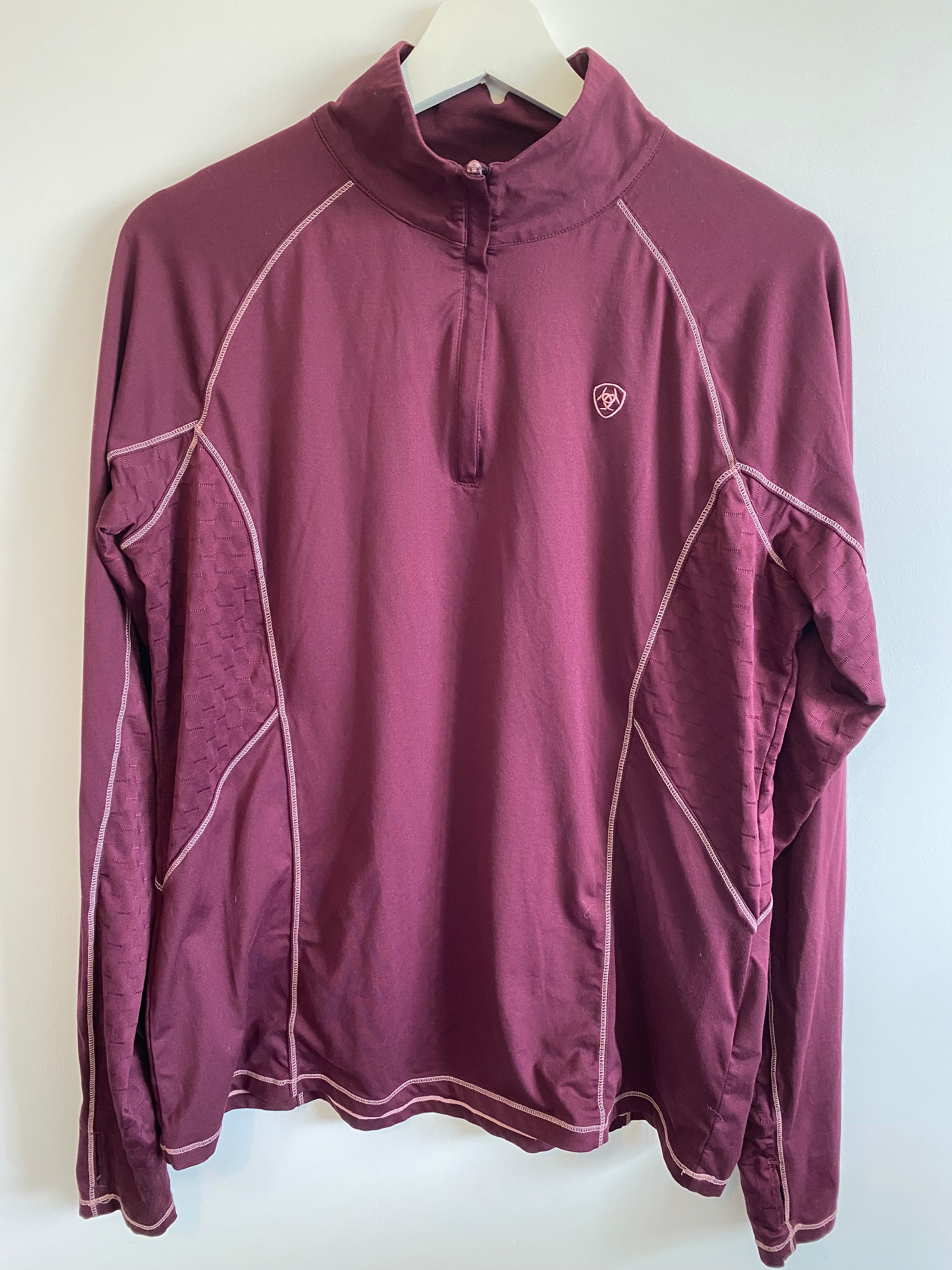 AriatTEK Heat Series Pink 1/4 Zip Riding Base Layer Women’s XL