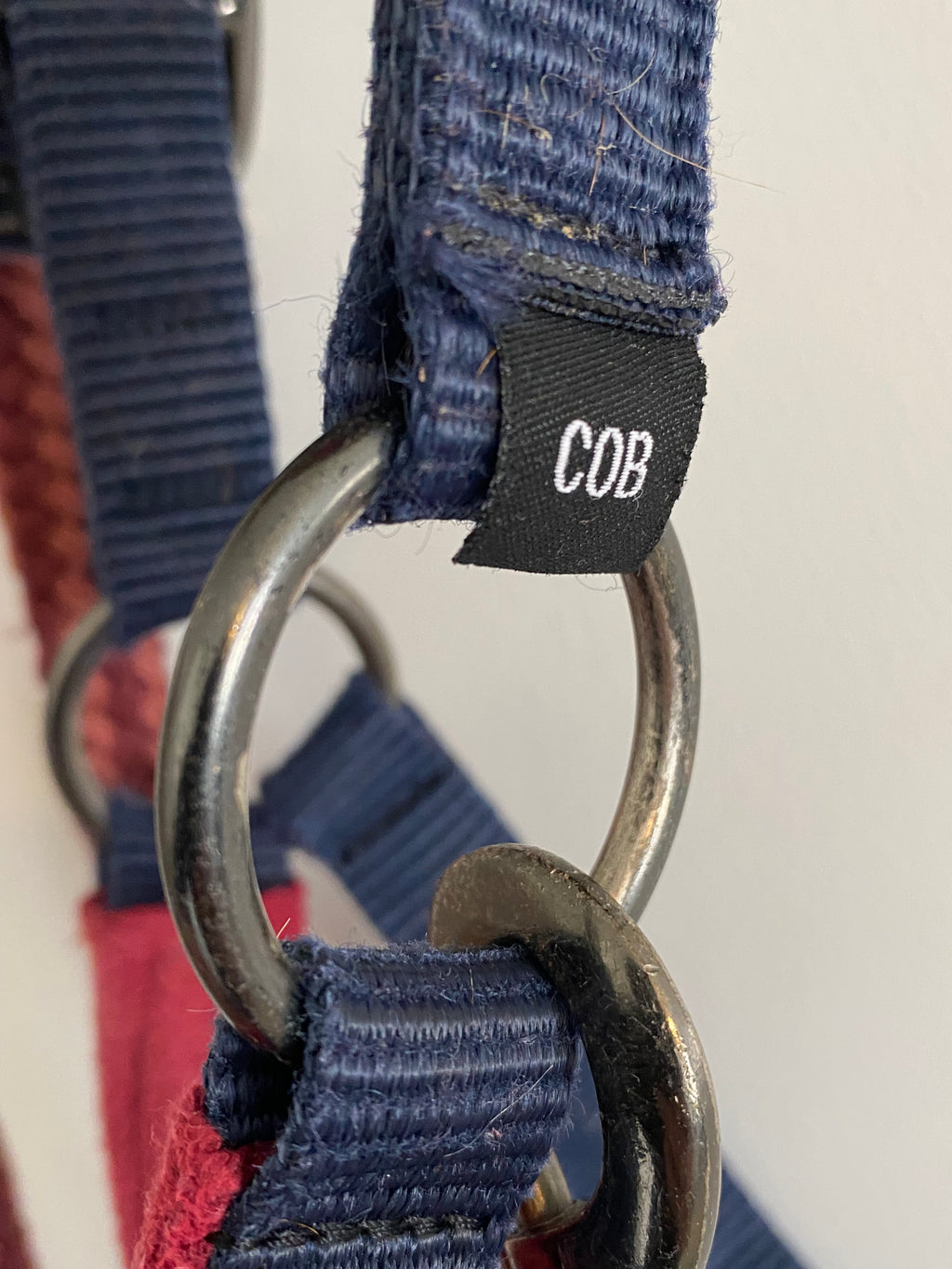 LeMieux Cob Headcollar & Matching Lead Rope – Burgundy/Navy