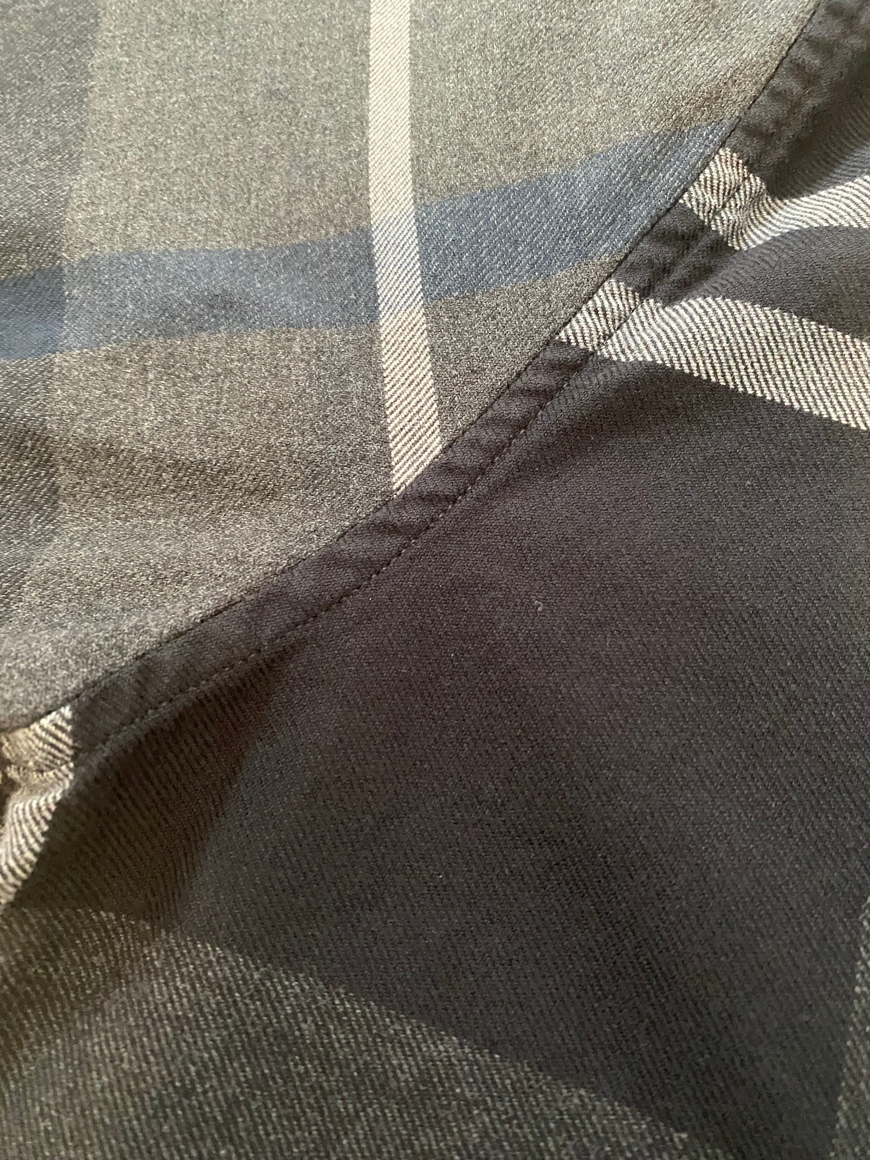 Barbour Dunoon Shirt Grey Check XXXL Tailored Fit Button Down Cotton